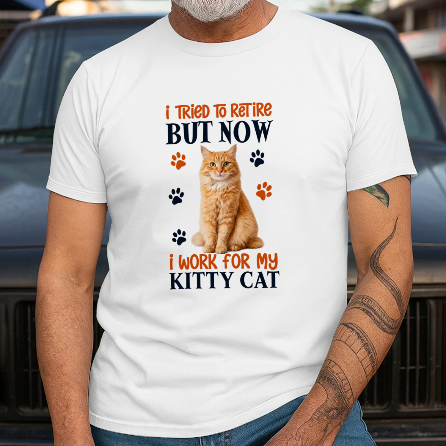 I Tried To Retire But Now I Work For My Orange Cat