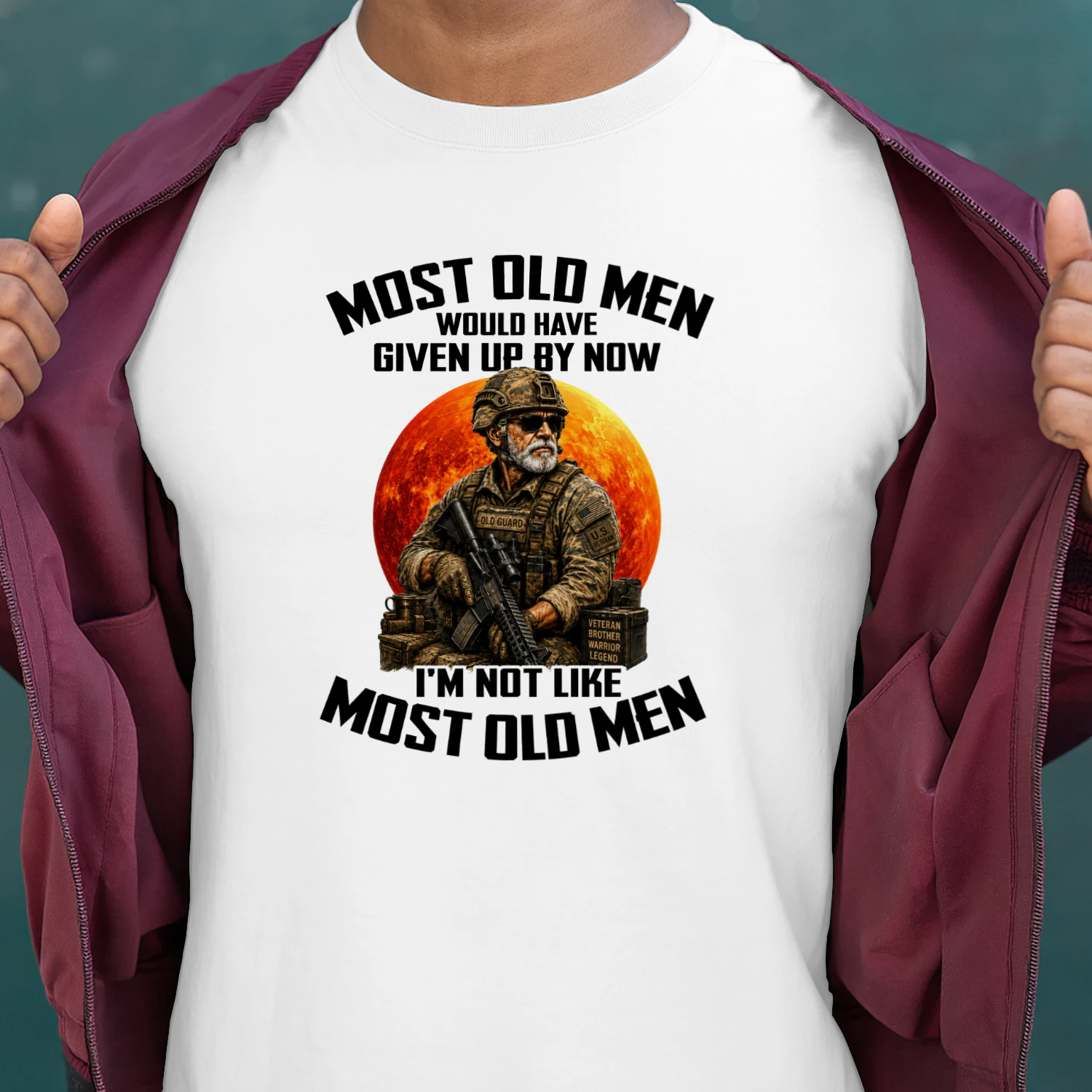 Most old men would have given up by now. I'm not like most old men 10