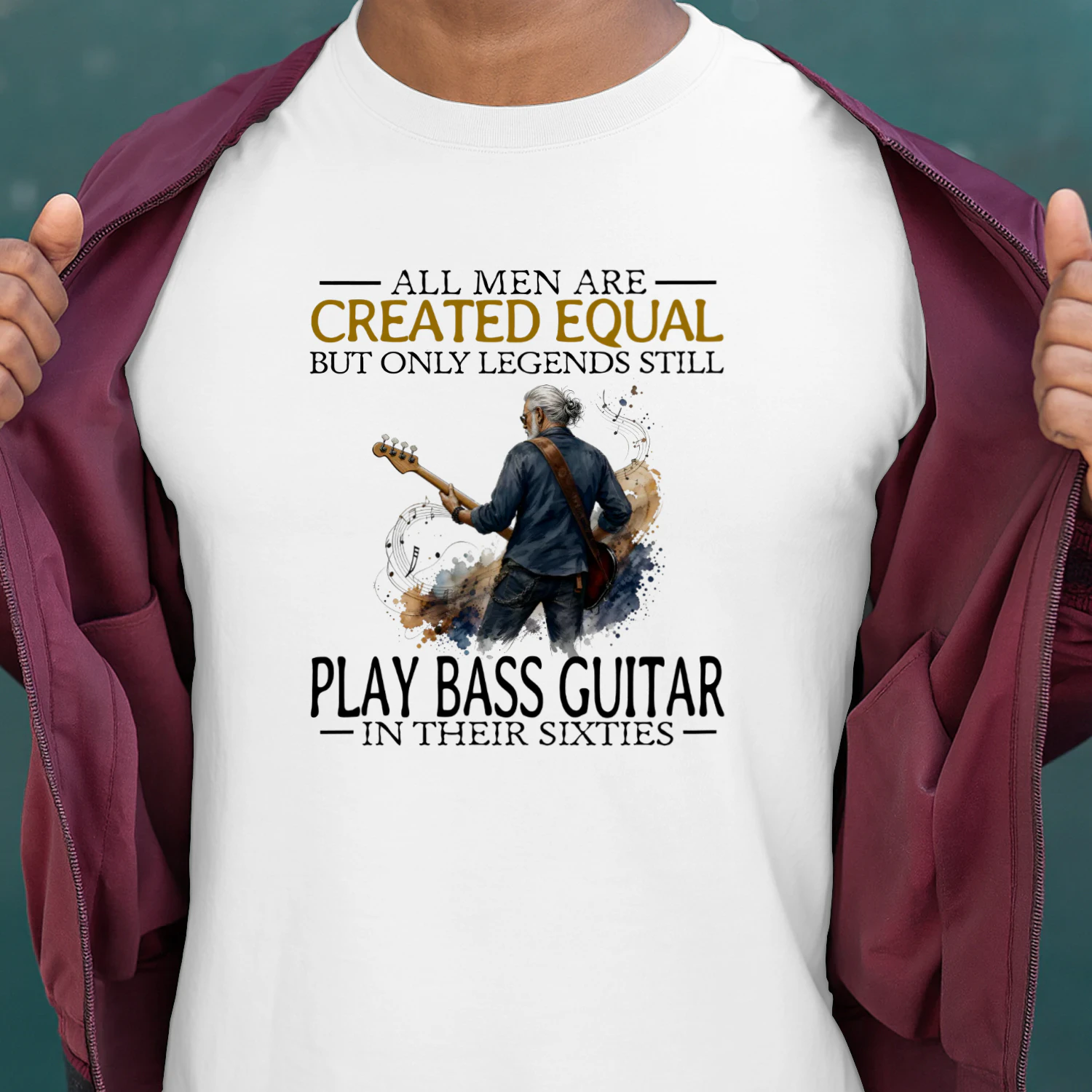 ALL MEN ARE CREATED EQUAL BUT ONLY LEGENDS STILL PLAY BASS GUITAR IN THEIR SIXTIES