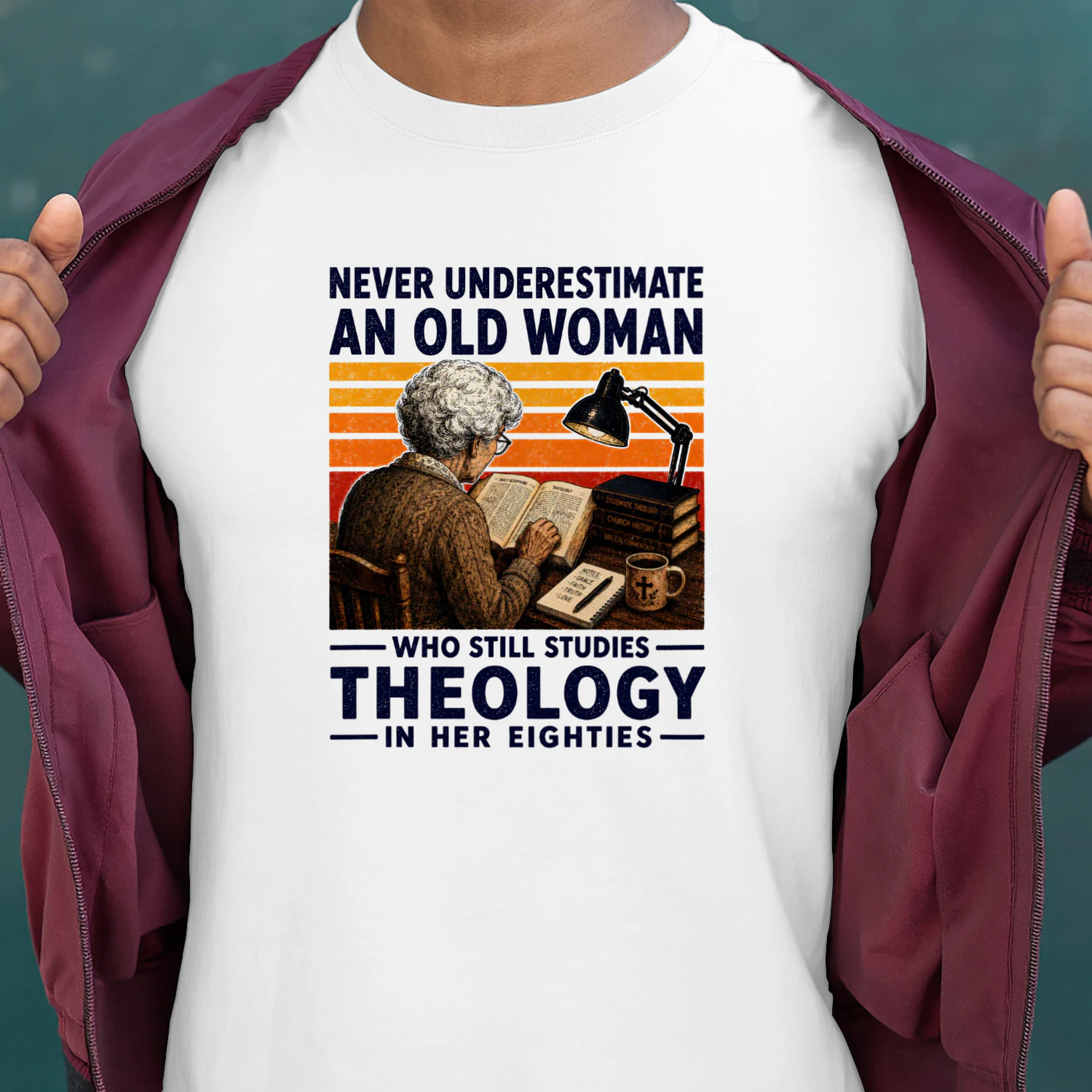 NEVER UNDERESTIMATE AN OLD WOMAN WHO STILL STUDIES THEOLOGY IN HER EIGHTIES