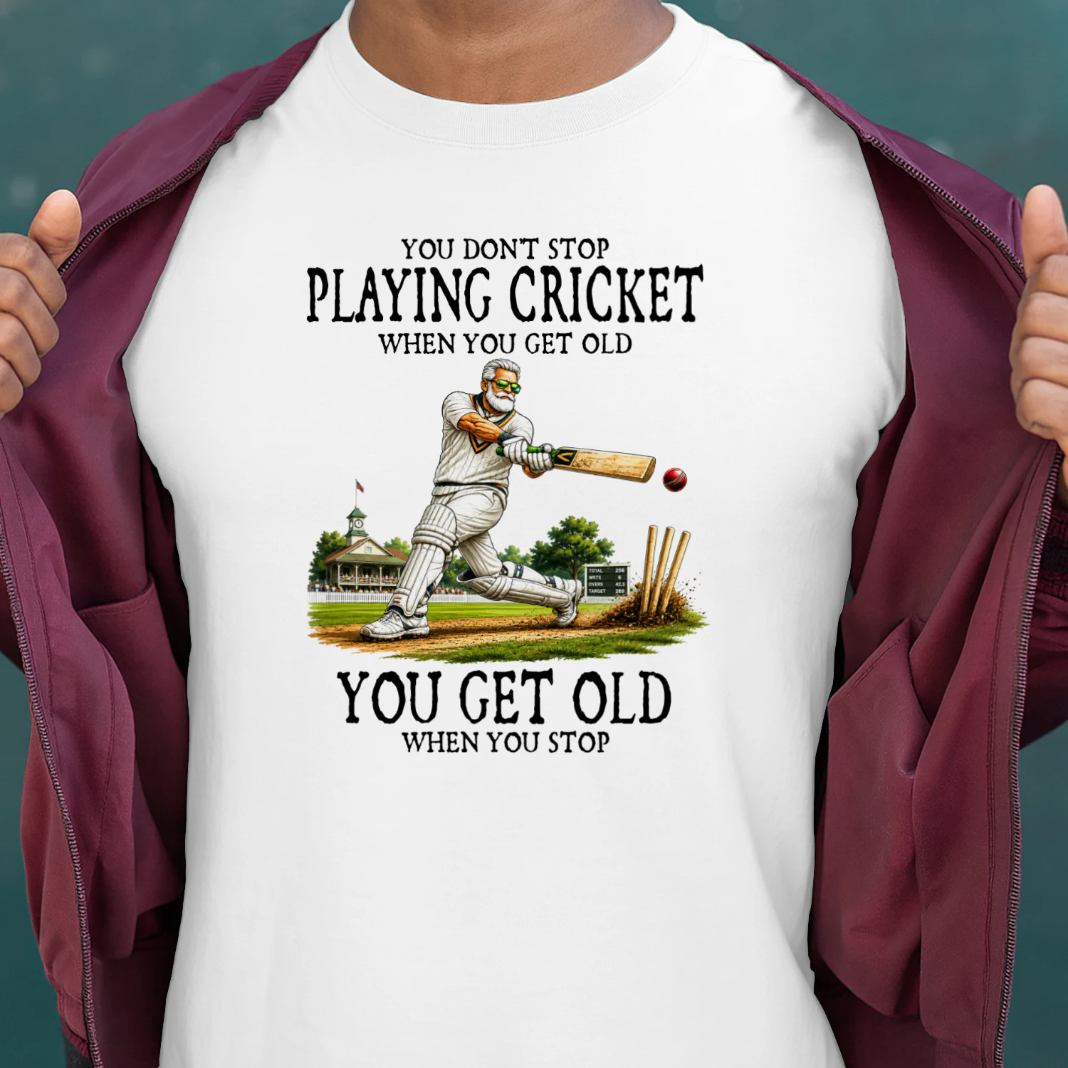 You don't stop playing cricket when you get old. You get old when you stop