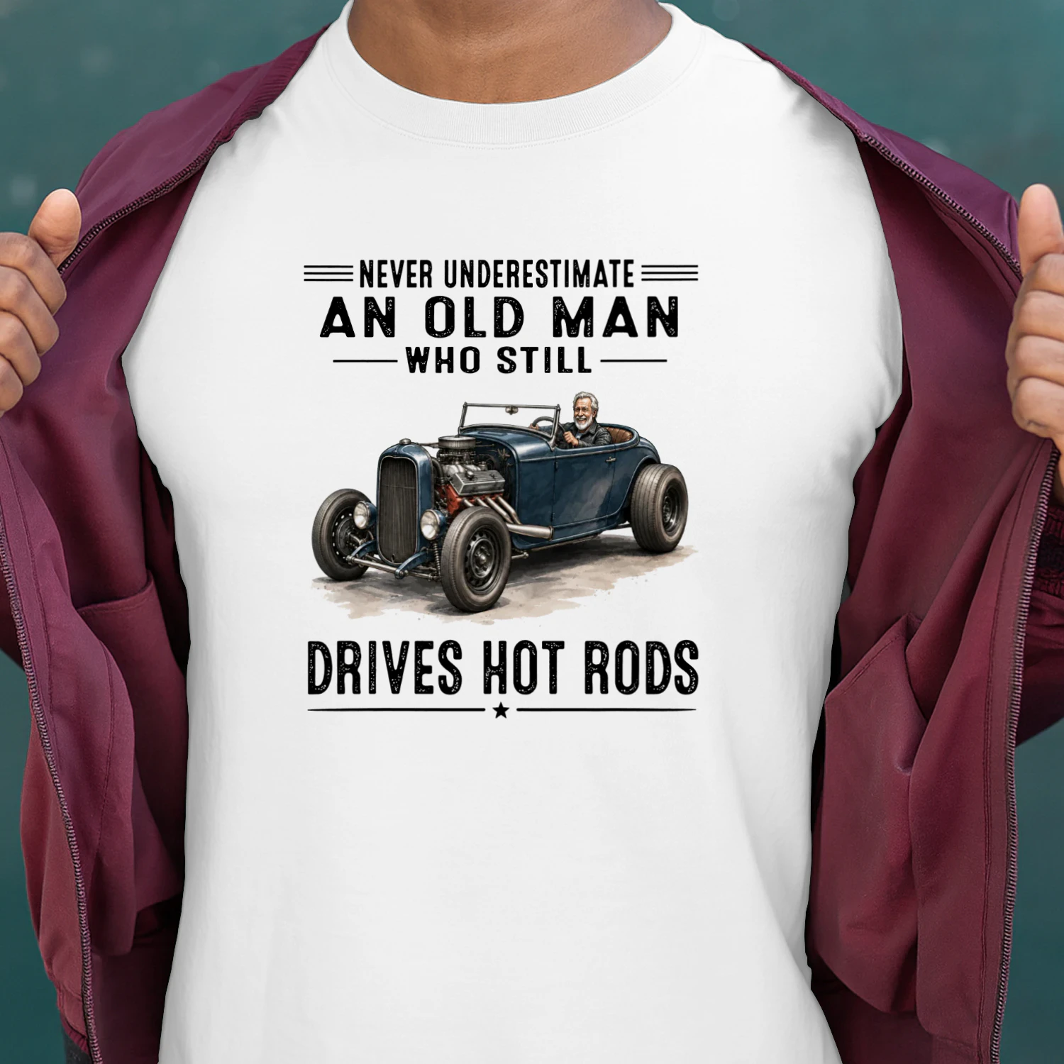 Never Underestimate An Old Man Who Still Drives Hot Rods