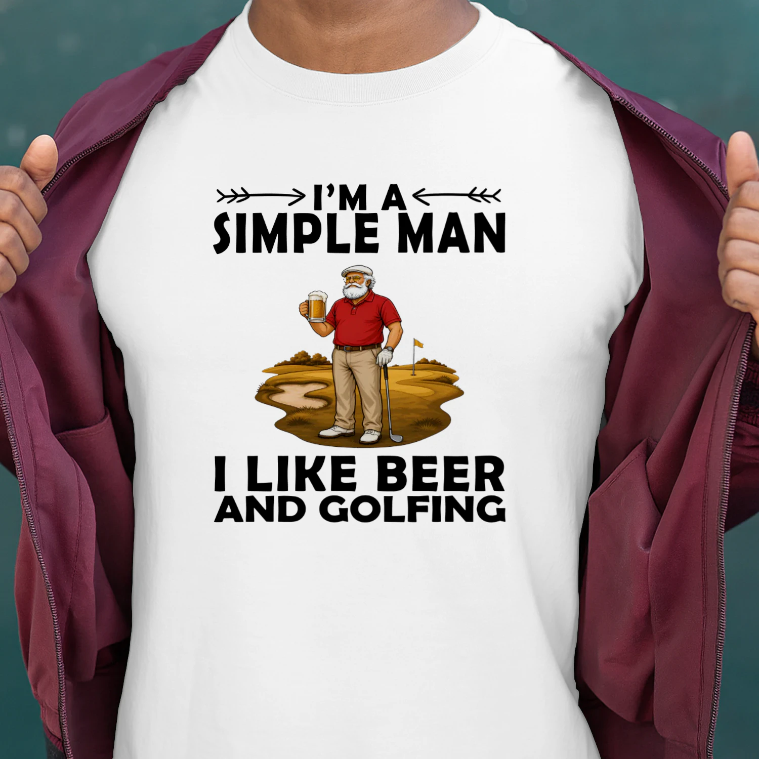 I'm A Simple Man I Like Beer And Golfing