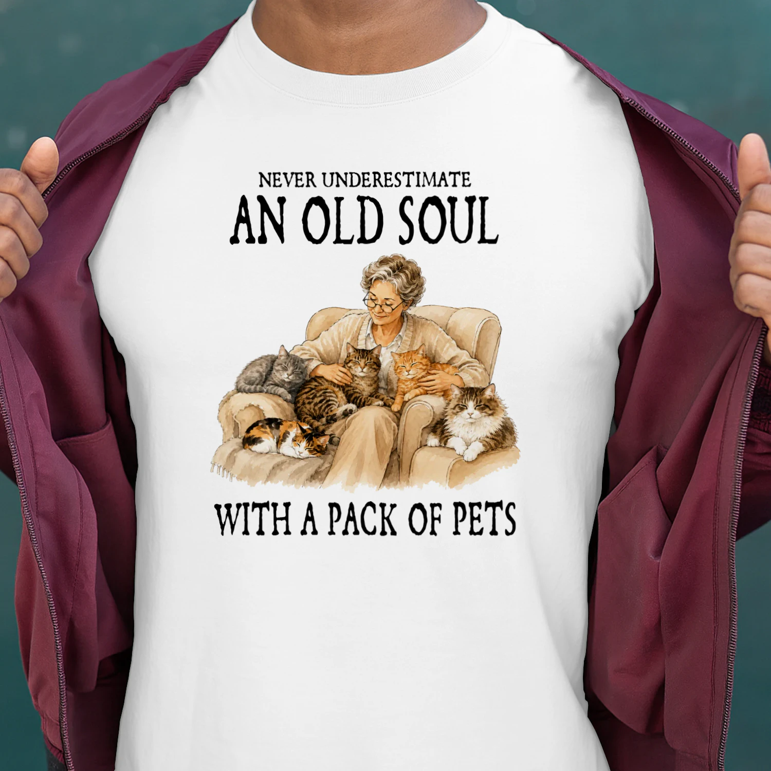Never underestimate an old soul with a pack of pets