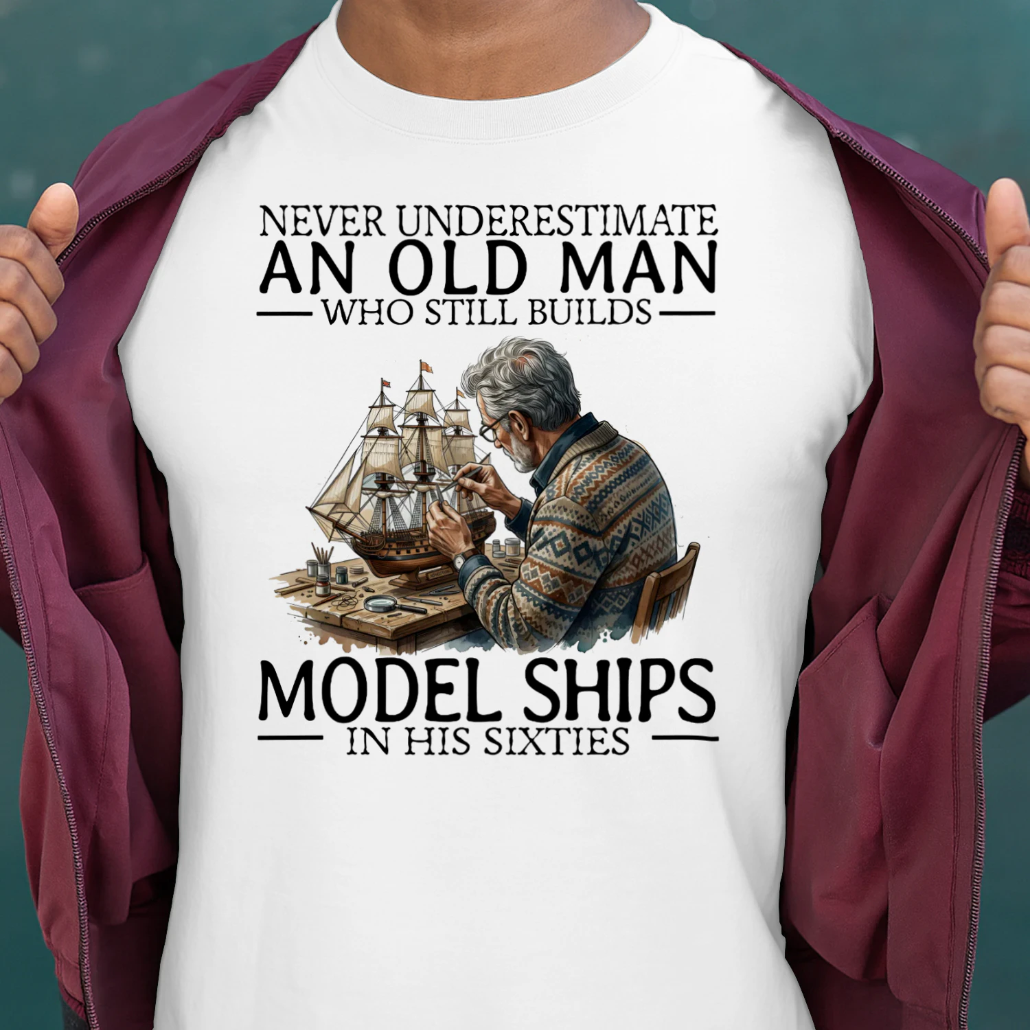 MODEL SHIPS IN HIS SIXTIES