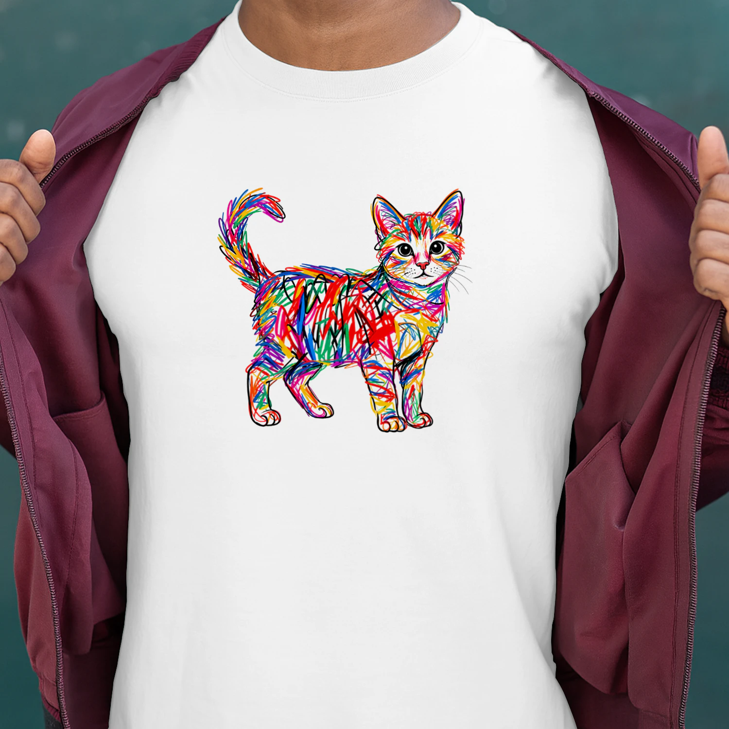 Colorful Scribble Cat 20