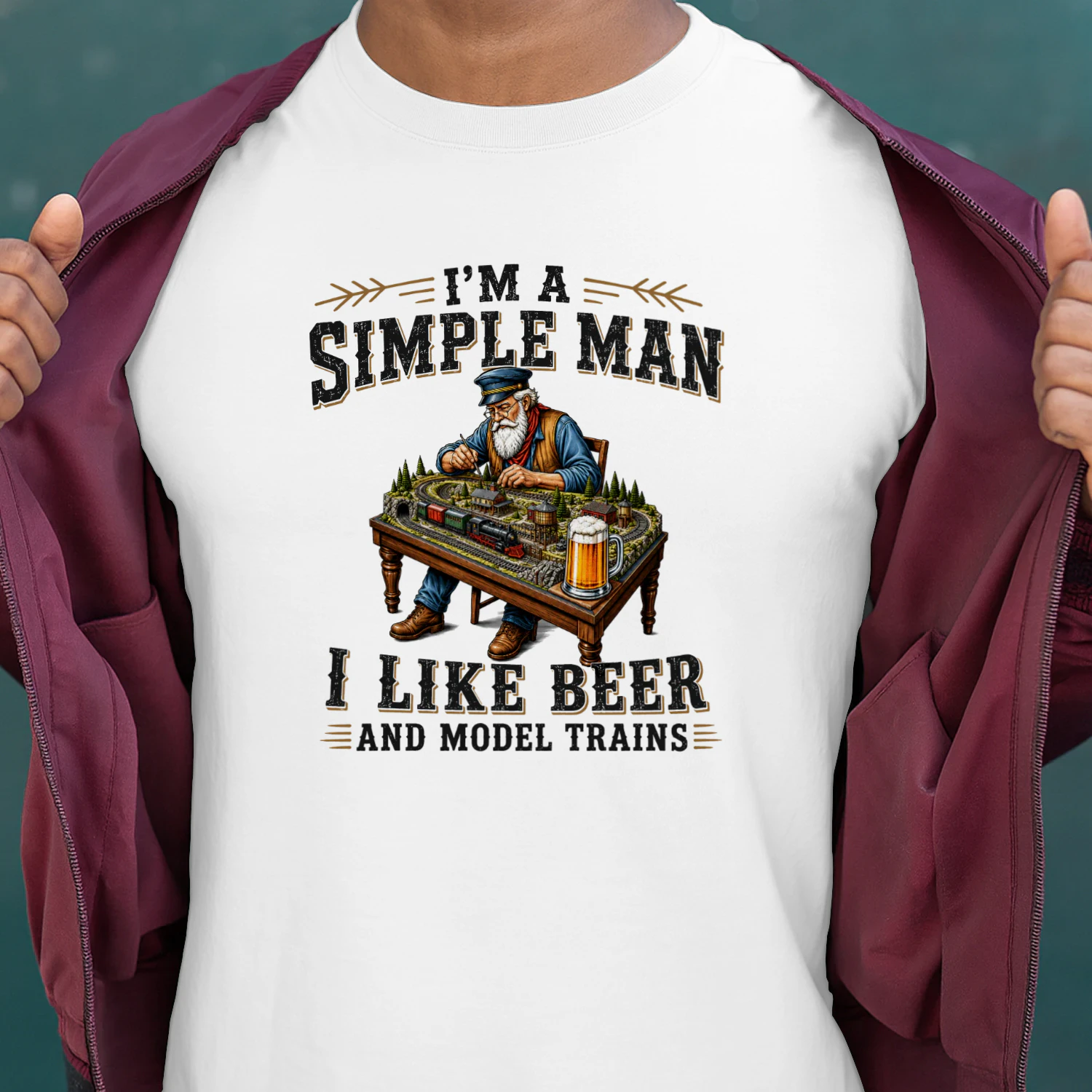 I am a simple man. I like beer and model trains