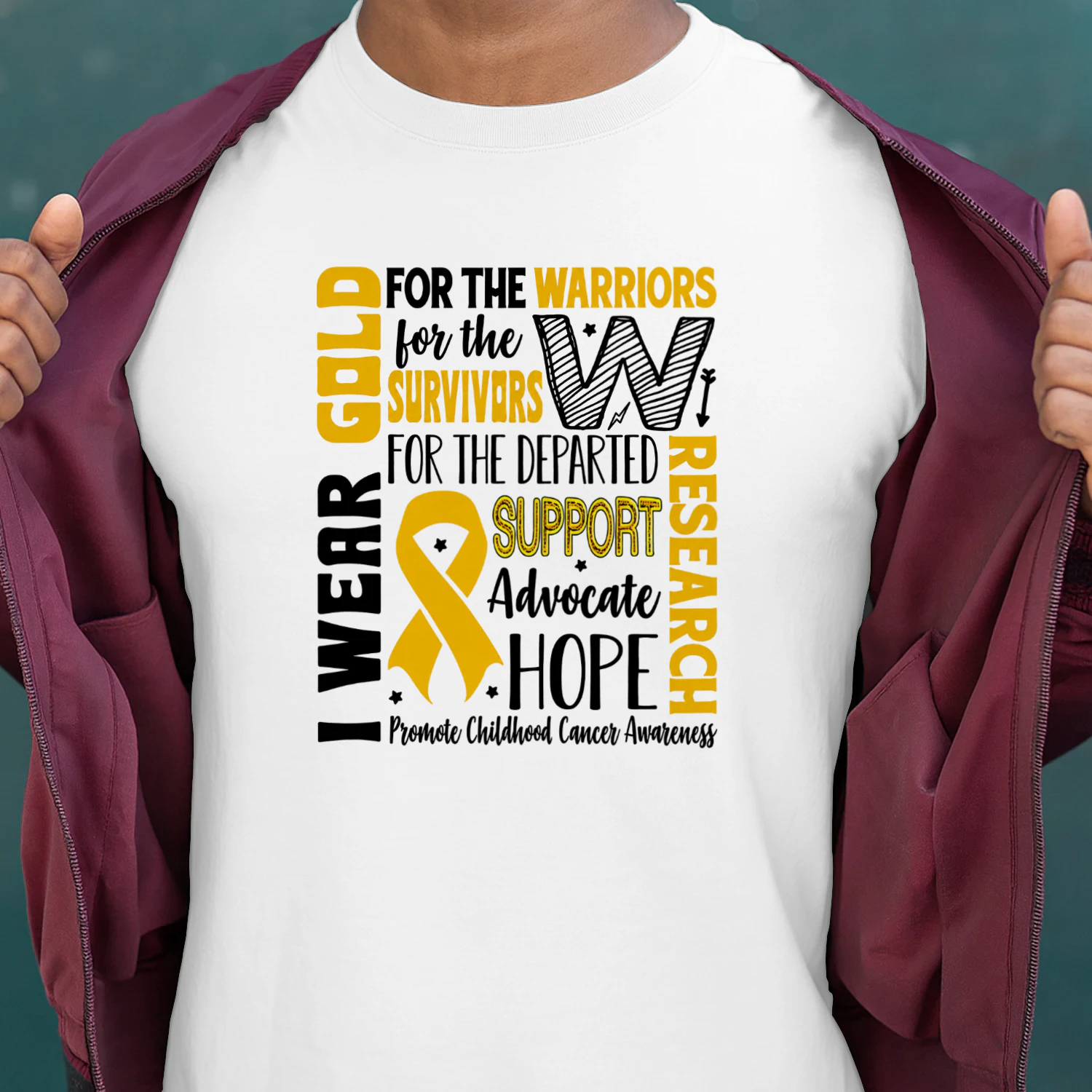 Gold for a Child Fight Warriors Childhood Cancer Awareness