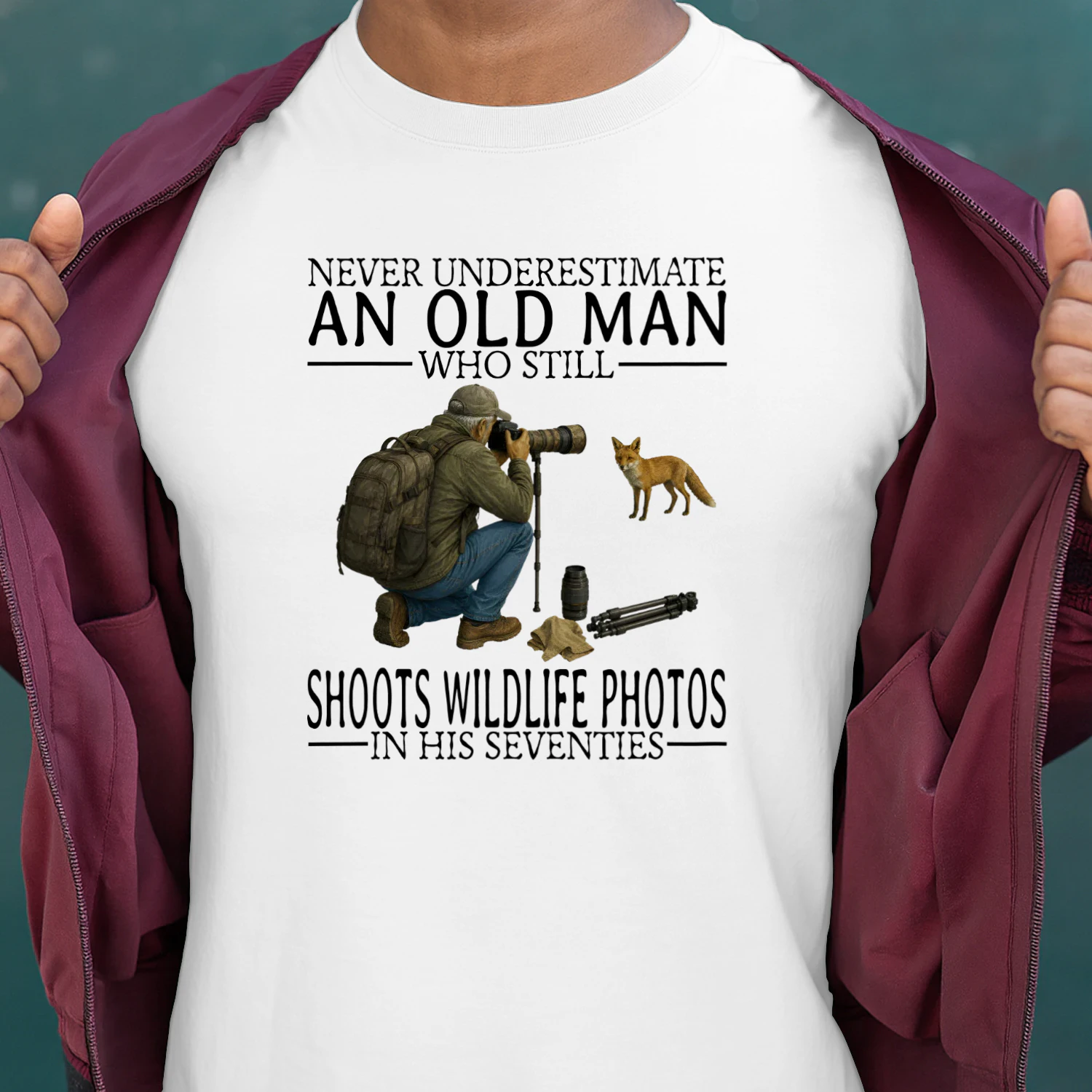 NEVER UNDERESTIMATE AN OLD MAN WHO STILL SHOOTS WILDLIFE PHOTOS IN HIS SEVENTIES
