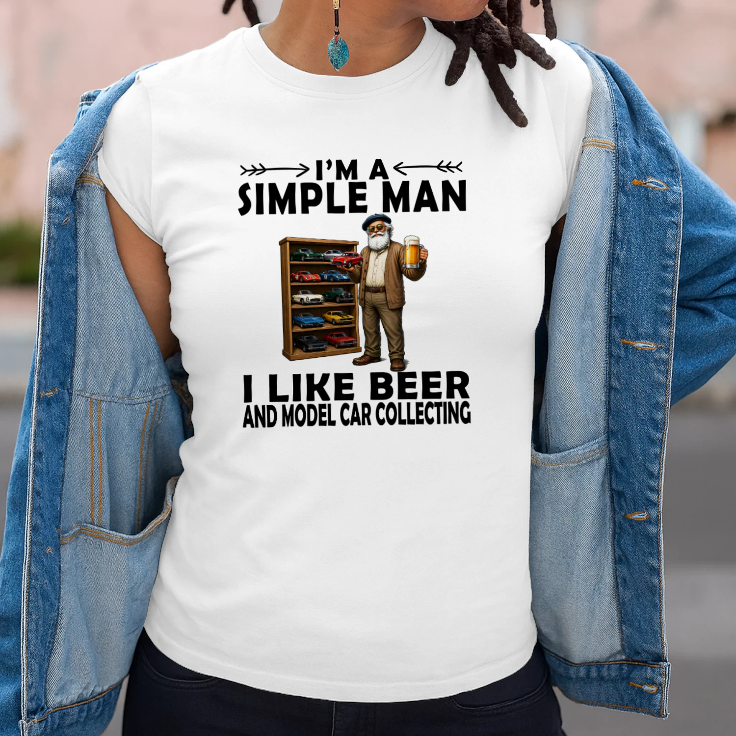 I'M A SIMPLE MAN I LIKE BEER AND MODEL CAR COLLECTING