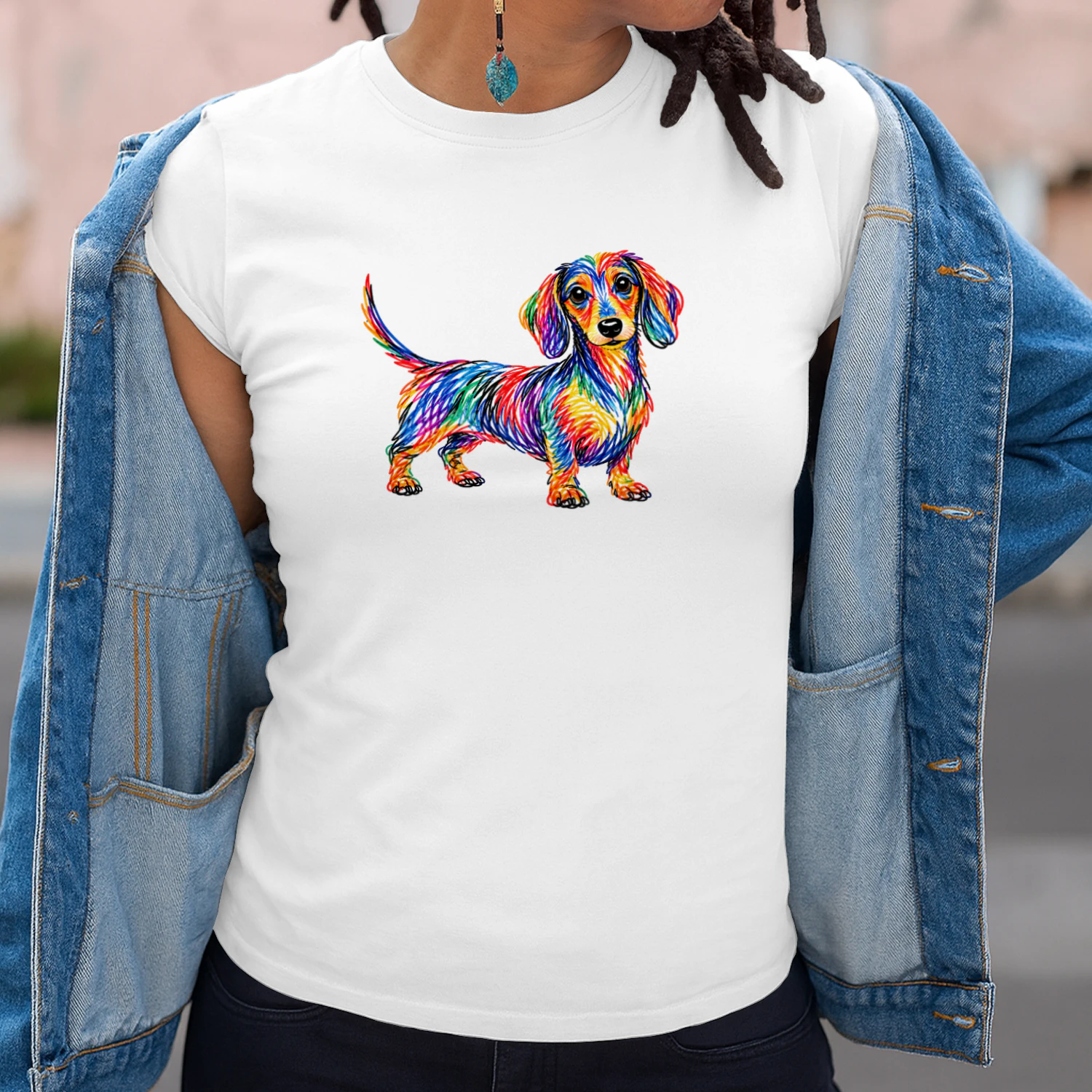 Colorful Scribble Dachshund 20