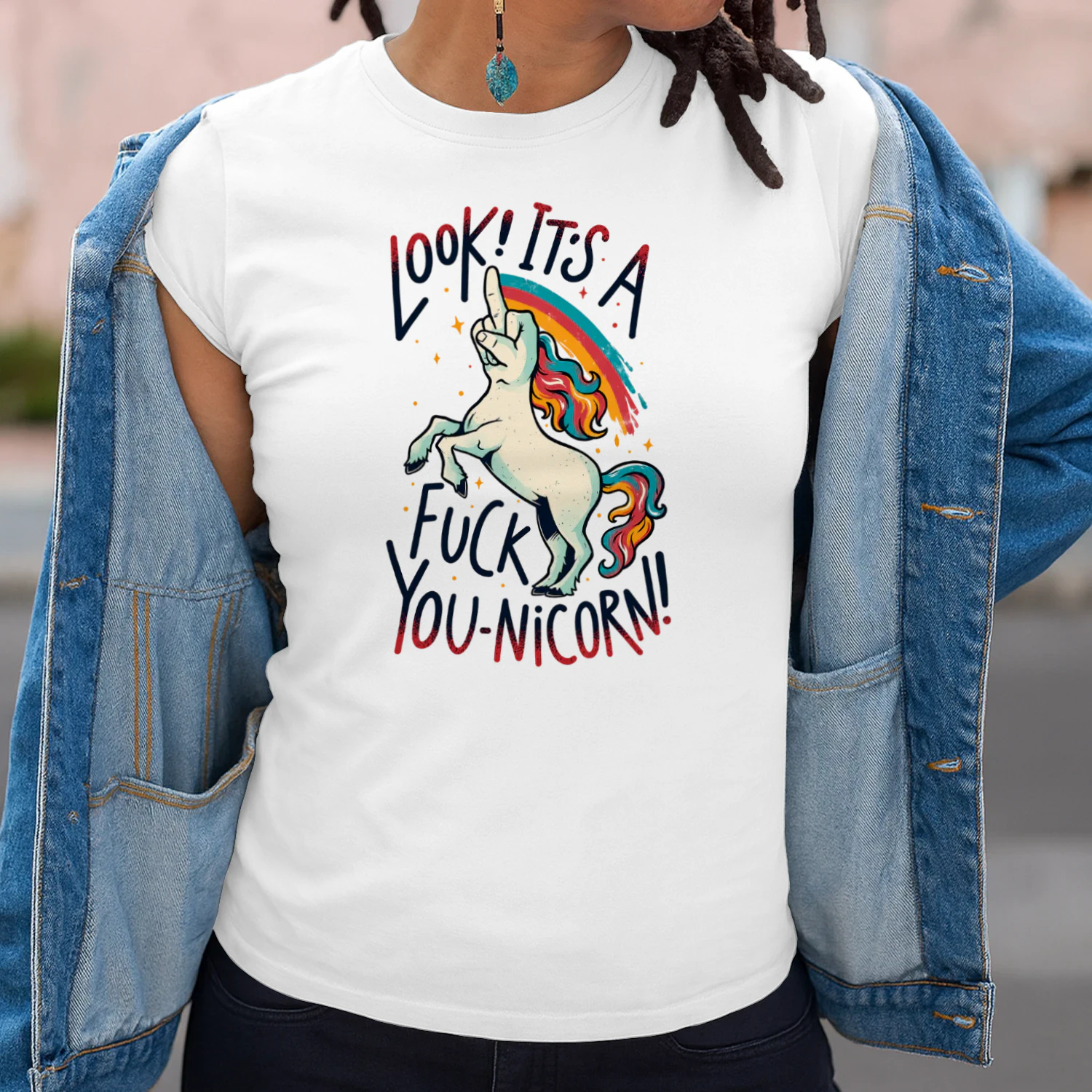Fyou Unicorn Funny Sarcasm Dark Humor Finger Unicorn