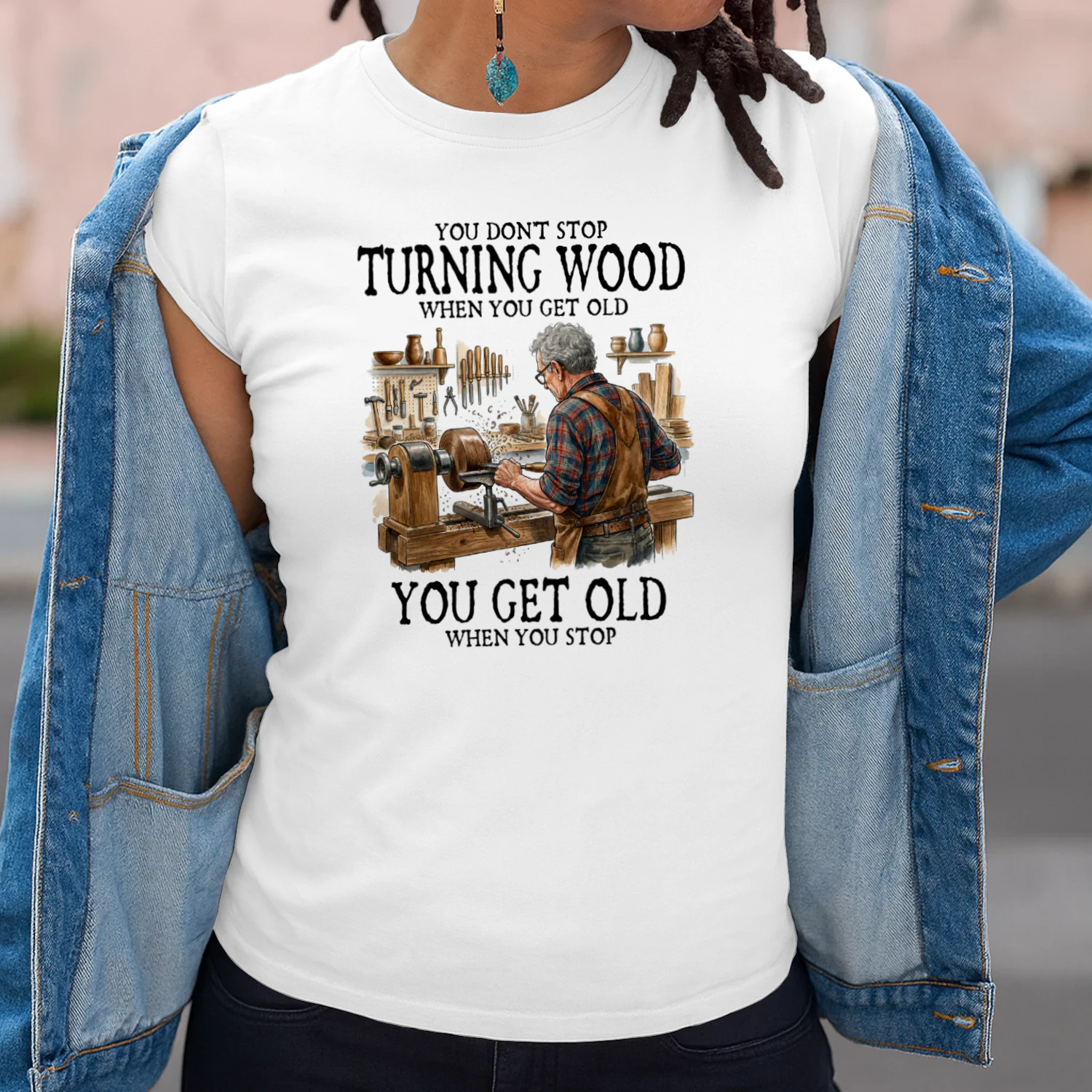 You don't stop turning wood when you get old