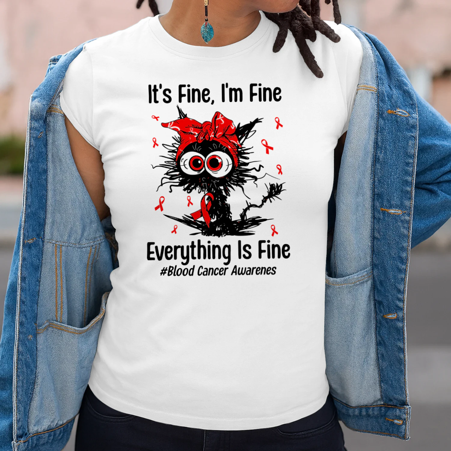 It's Fine I'm Fine Everything Is Fine Blood Cancer Awareness