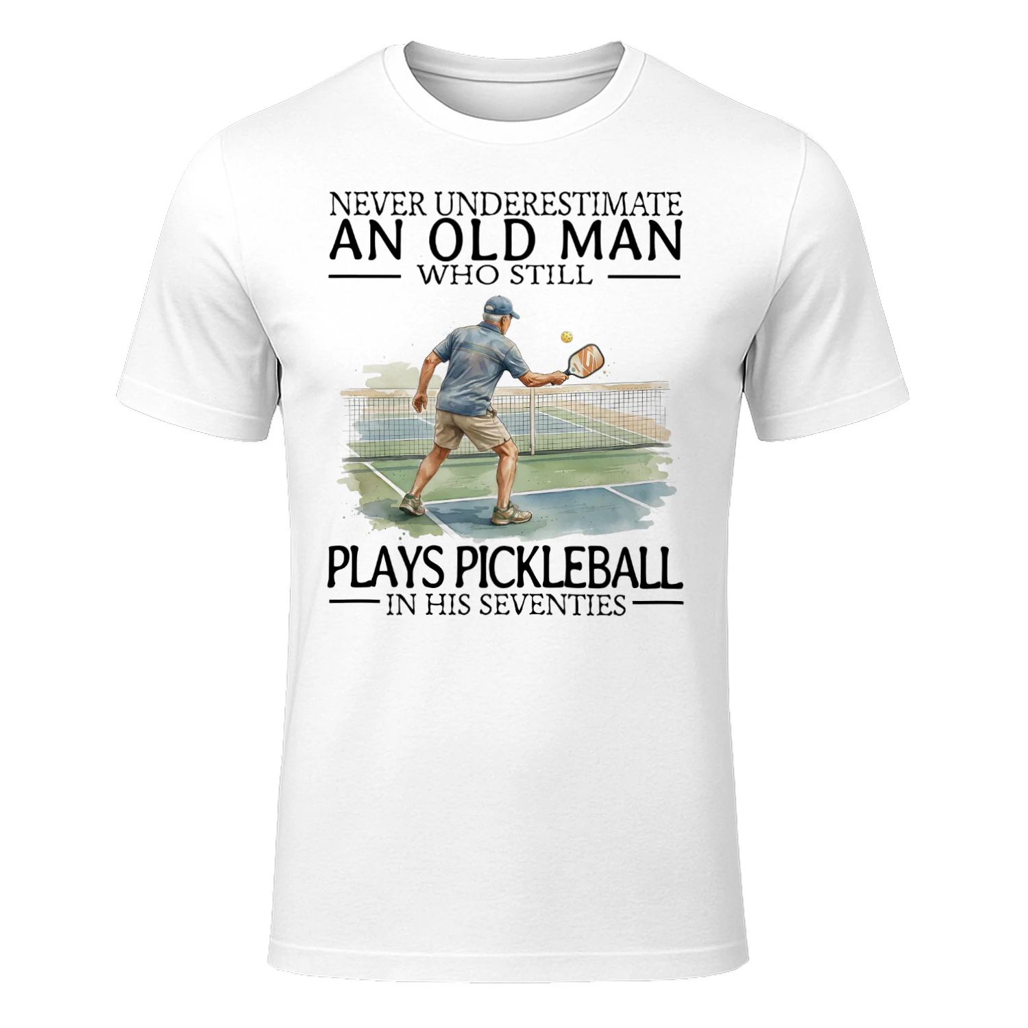 PLAYS PICKLEBALL IN HIS SEVENTIES