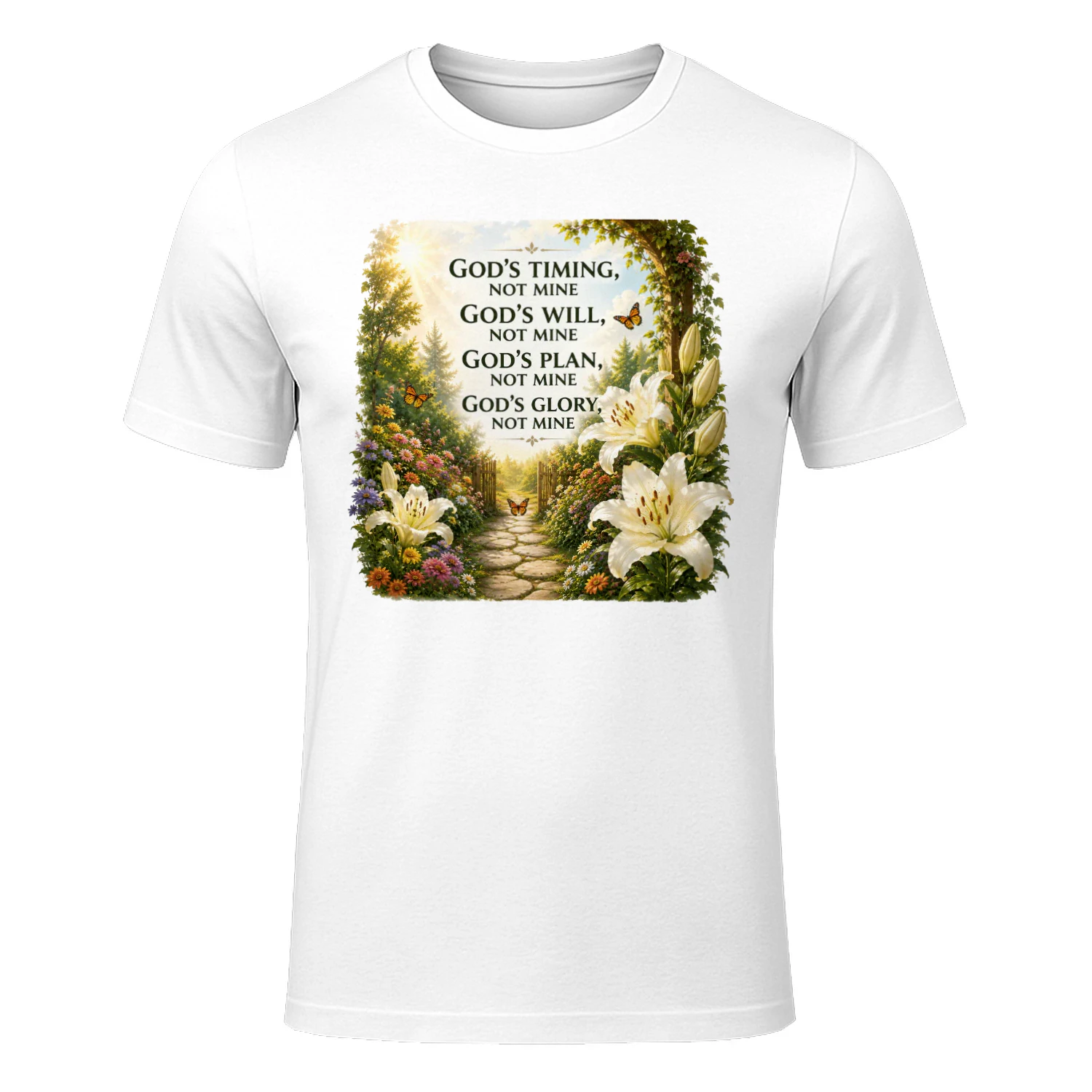 GOD'S TIMING, NOT MINE- GOD'S WILL, NOT MINE-GOD'S PLAN, NOT MINE-GOD'S GLORY, NOT MINE