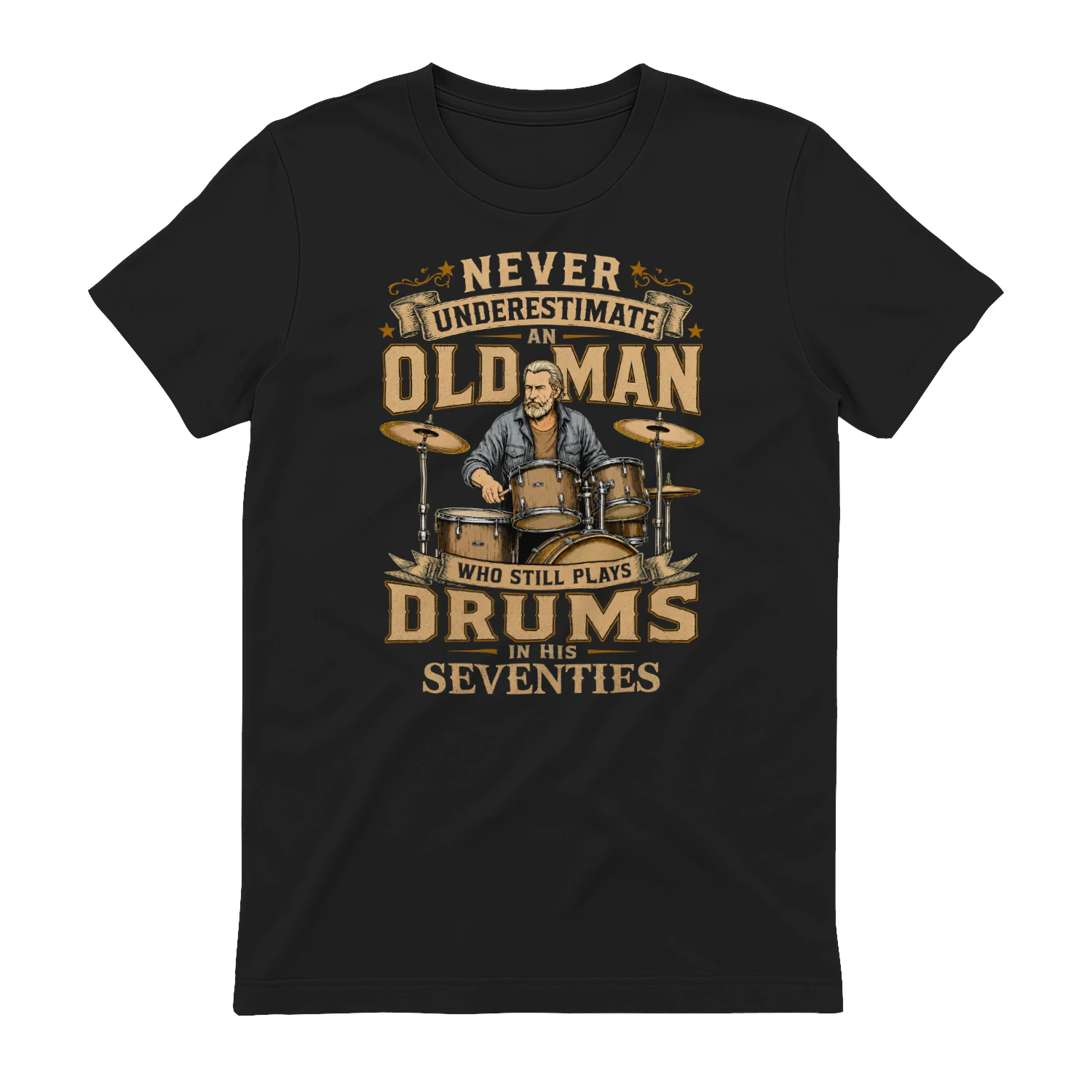 Never underestimate an old man who still plays drums in his seventies