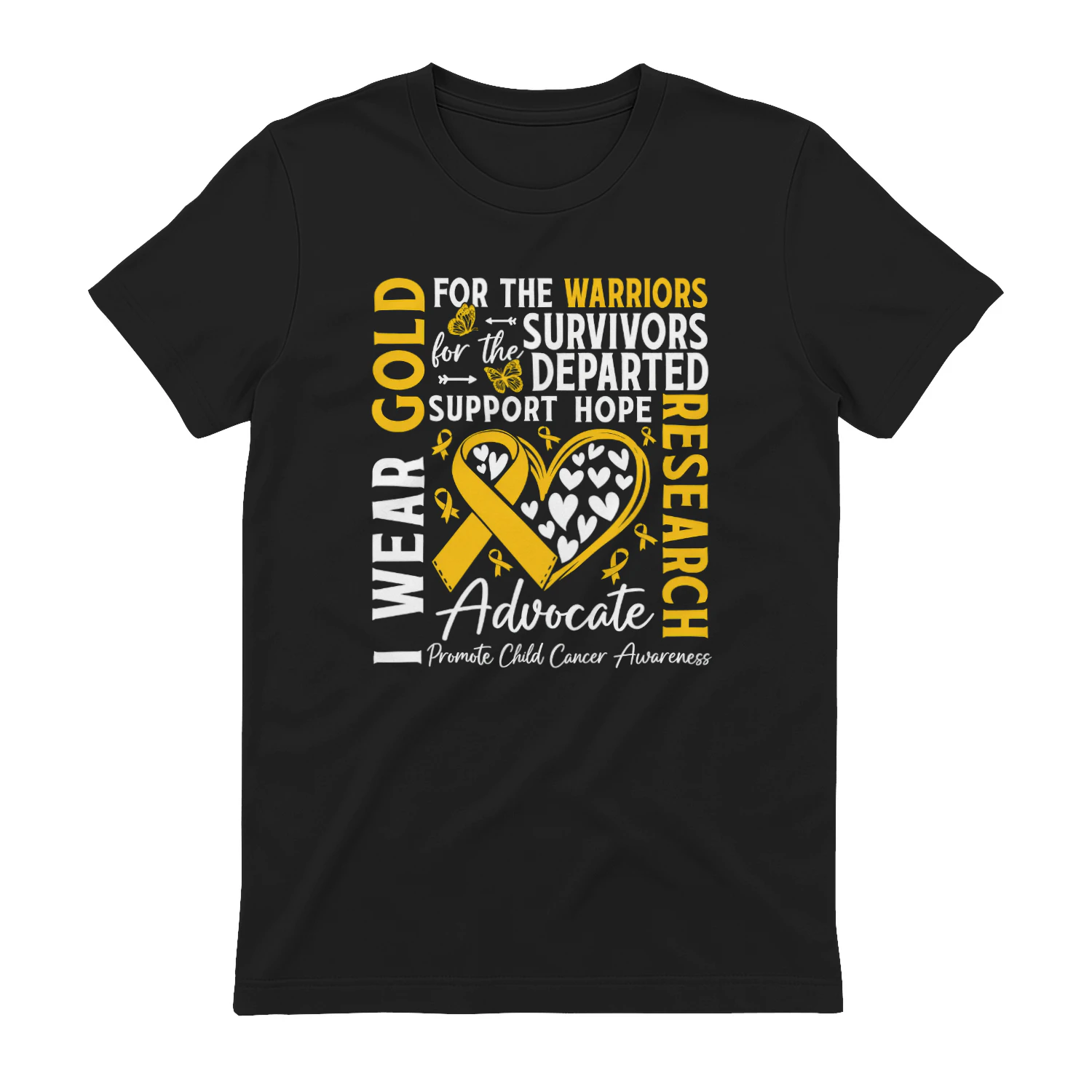 I Wear Gold For Warrior Survivors Childhood Cancer Awareness