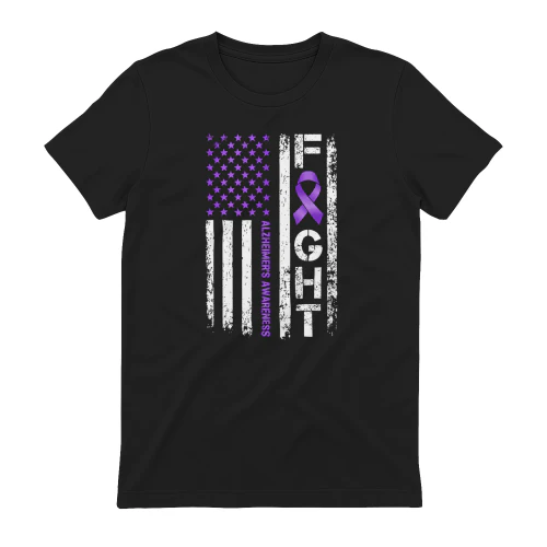 Alzheimer's Awareness Alzheimer Flag USA