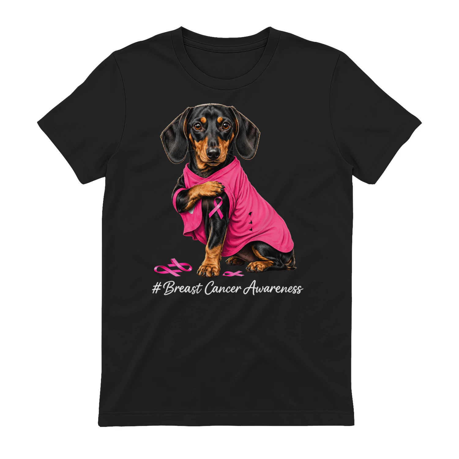 Dachshund Dog Breast Cancer Awareness