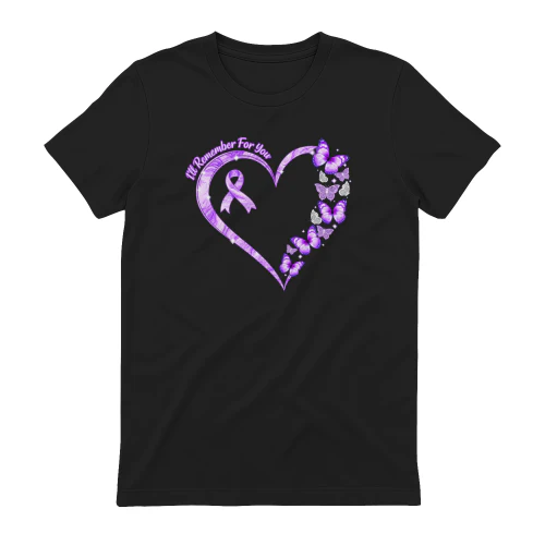 I'll Remember For You Purple Butterfly Alzheimer's Awareness