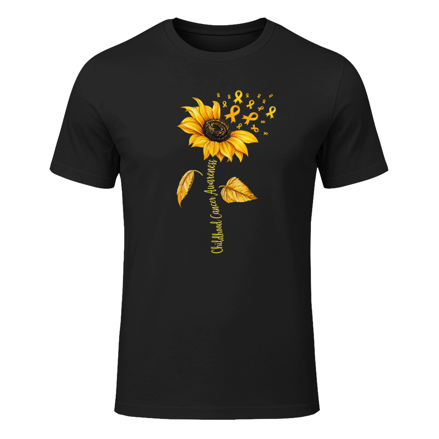 Support Childhood Cancer Awareness Sunflower Gold Ribbon