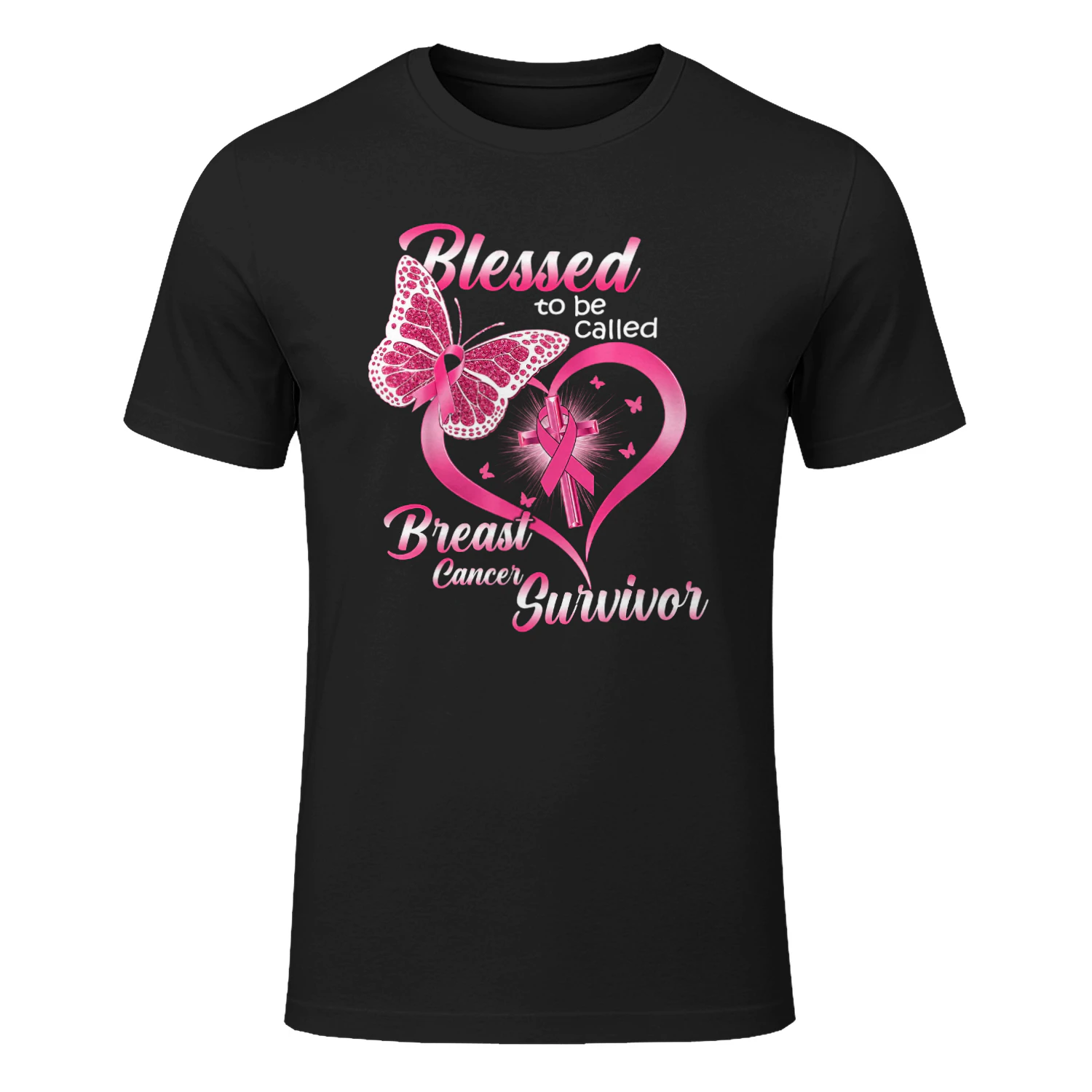 Pink Butterfly Blessed To Be Called Breast Cancer Survivor