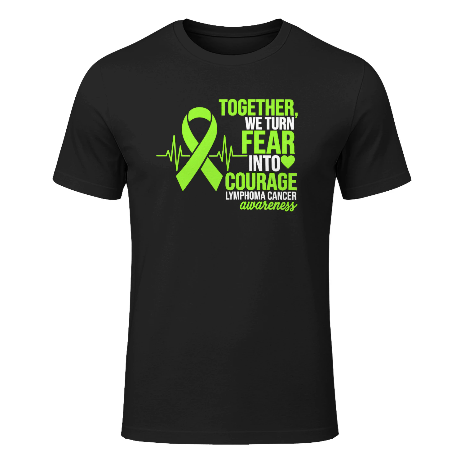 Lymphoma Cancer Awareness Fear Into Courage Heartbeat