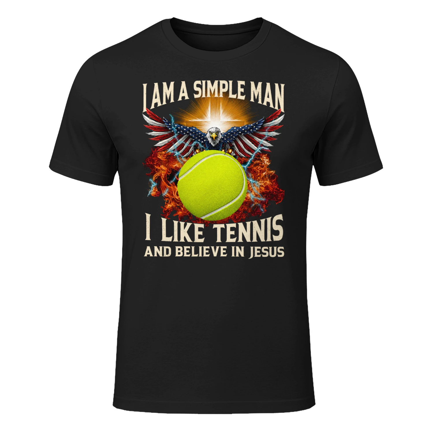 I Am A Simple Man I Like Tennis Jesus