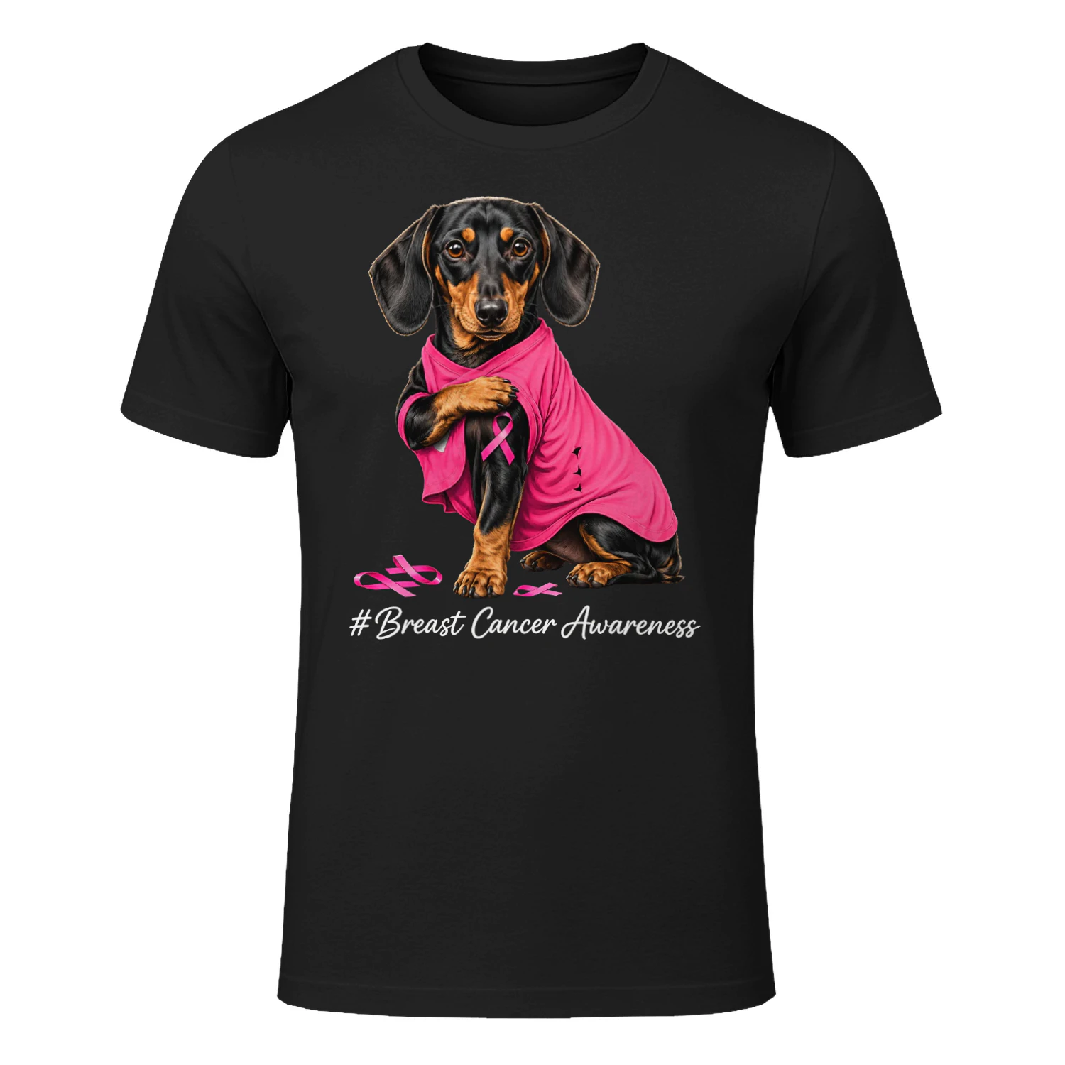Dachshund Dog Breast Cancer Awareness