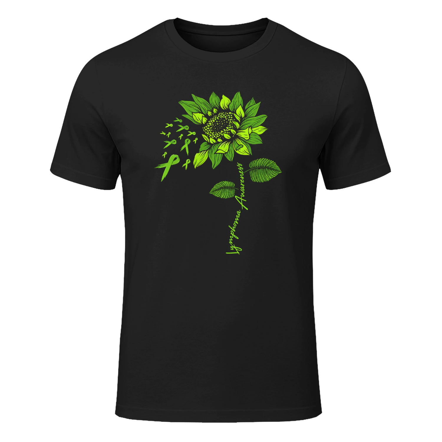 Lymphoma Cancer Awareness Lime Green Ribbon Sunflower Lover