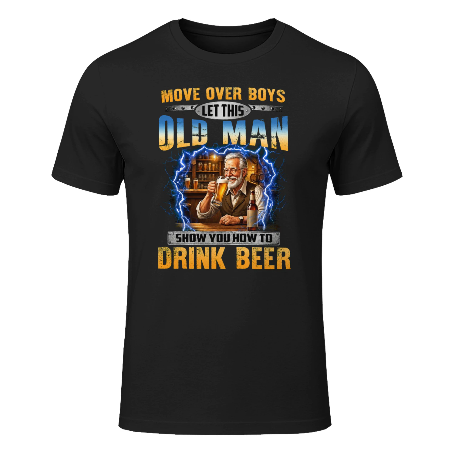 Old Man Show You How To Drink Beer