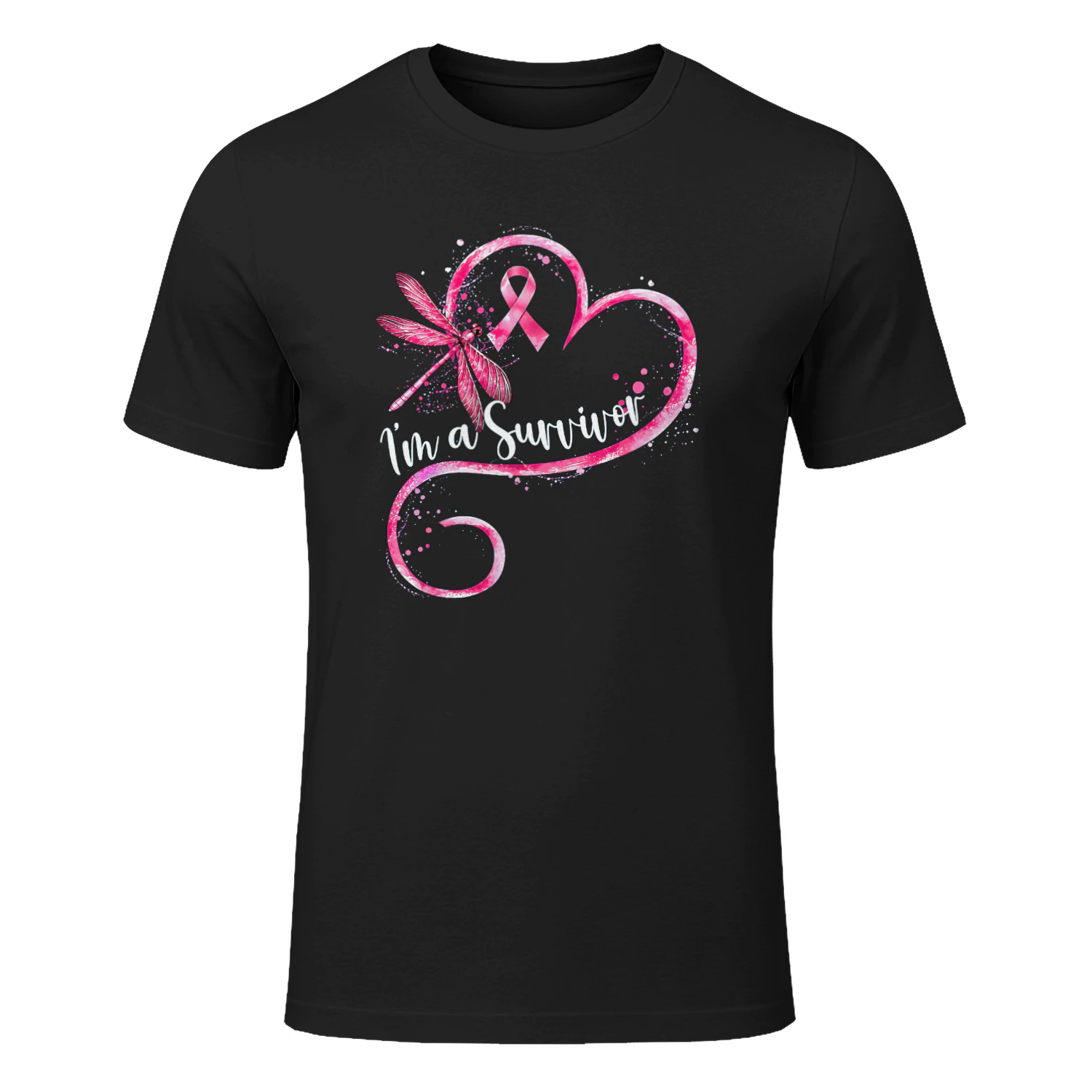 I'm A Survivor Breast Cancer Awareness Dragonfly Heart