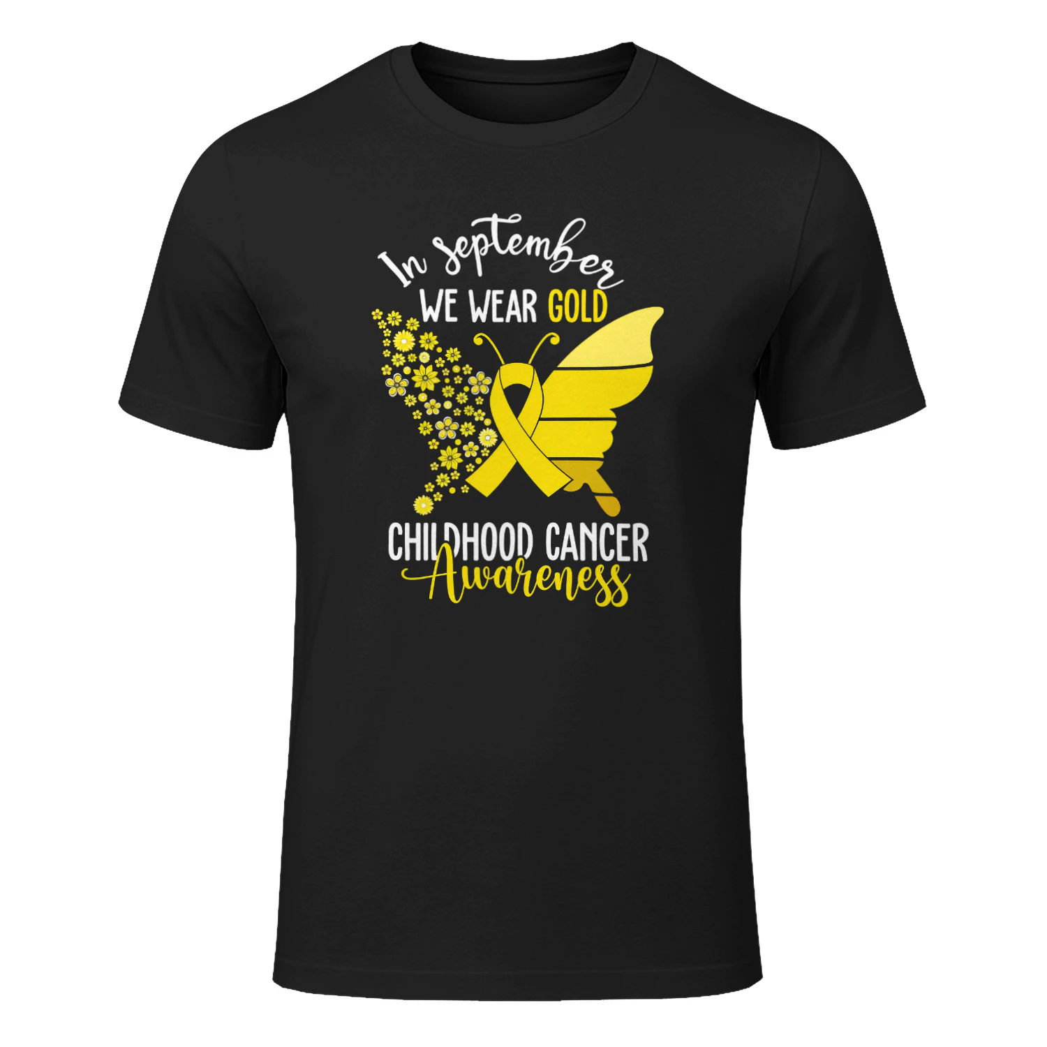 Childhood Cancer Awareness Shirts In September We Wear Gold