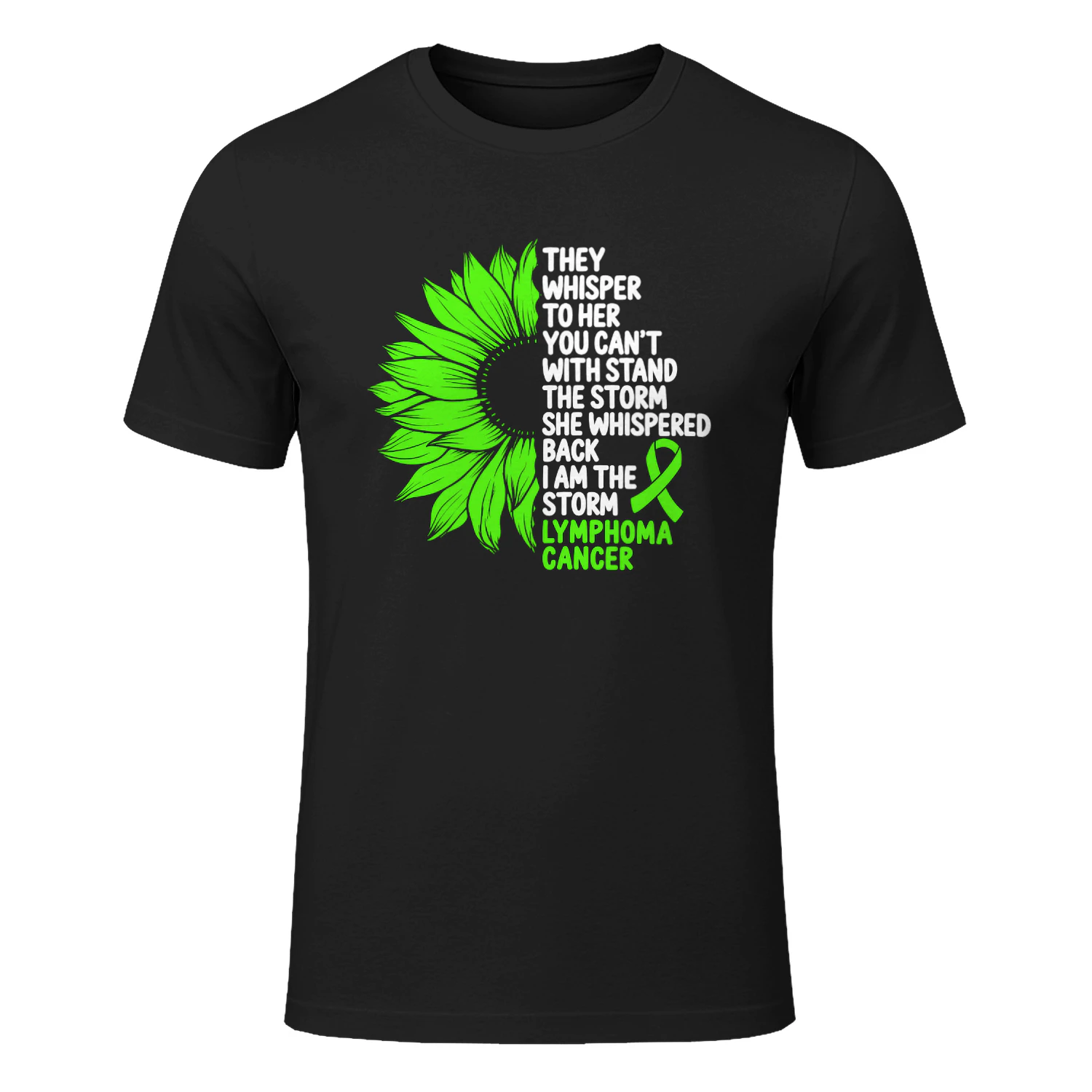 Lymphoma Cancer Awareness Green Ribbon I am the Storm