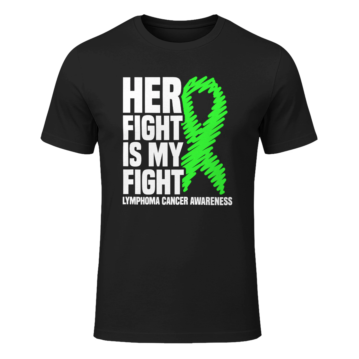 Her Fight My Fight Green Ribbon Lymphoma Cancer Awareness