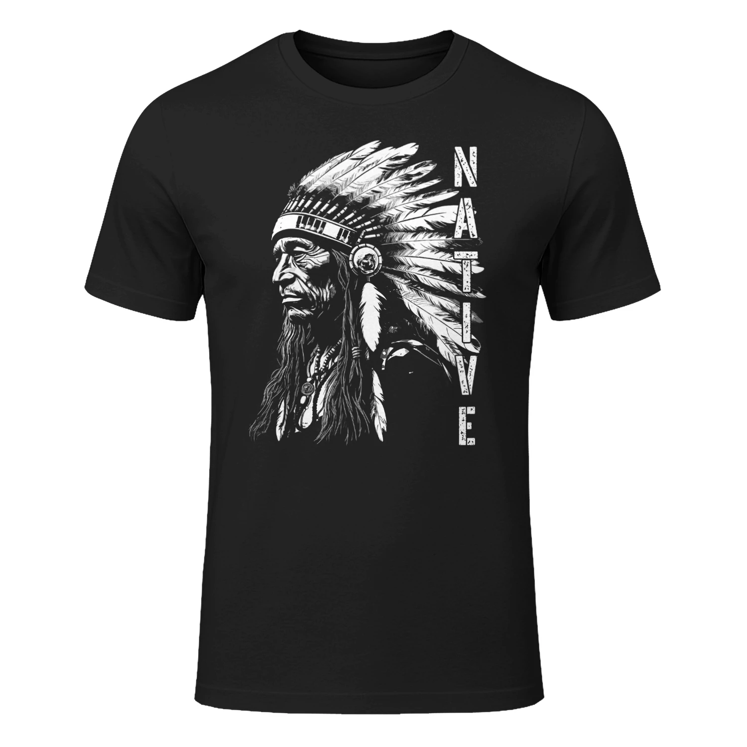 Vintage Native American Day Indian Headdress Indigenous Men