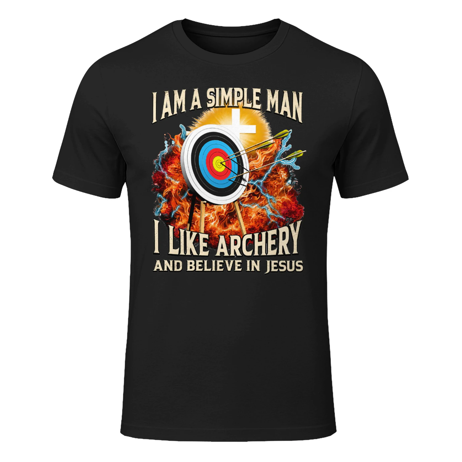 I Am A Simple Man I Like Archery Jesus