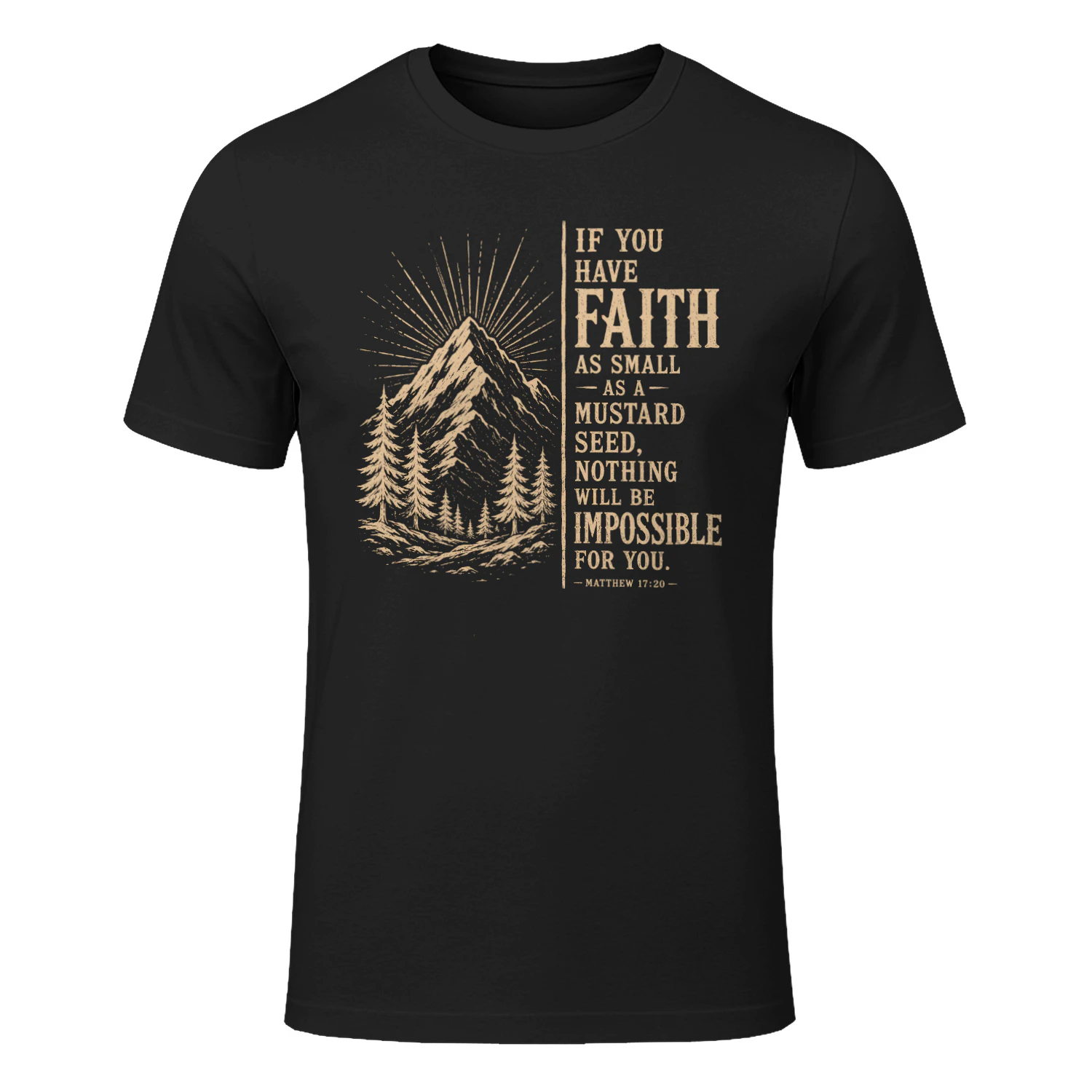IF YOU HAVE FAITH AS SMALL AS A MUSTARD SEED, NOTHING WILL BE IMPOSSIBLE FOR YOU