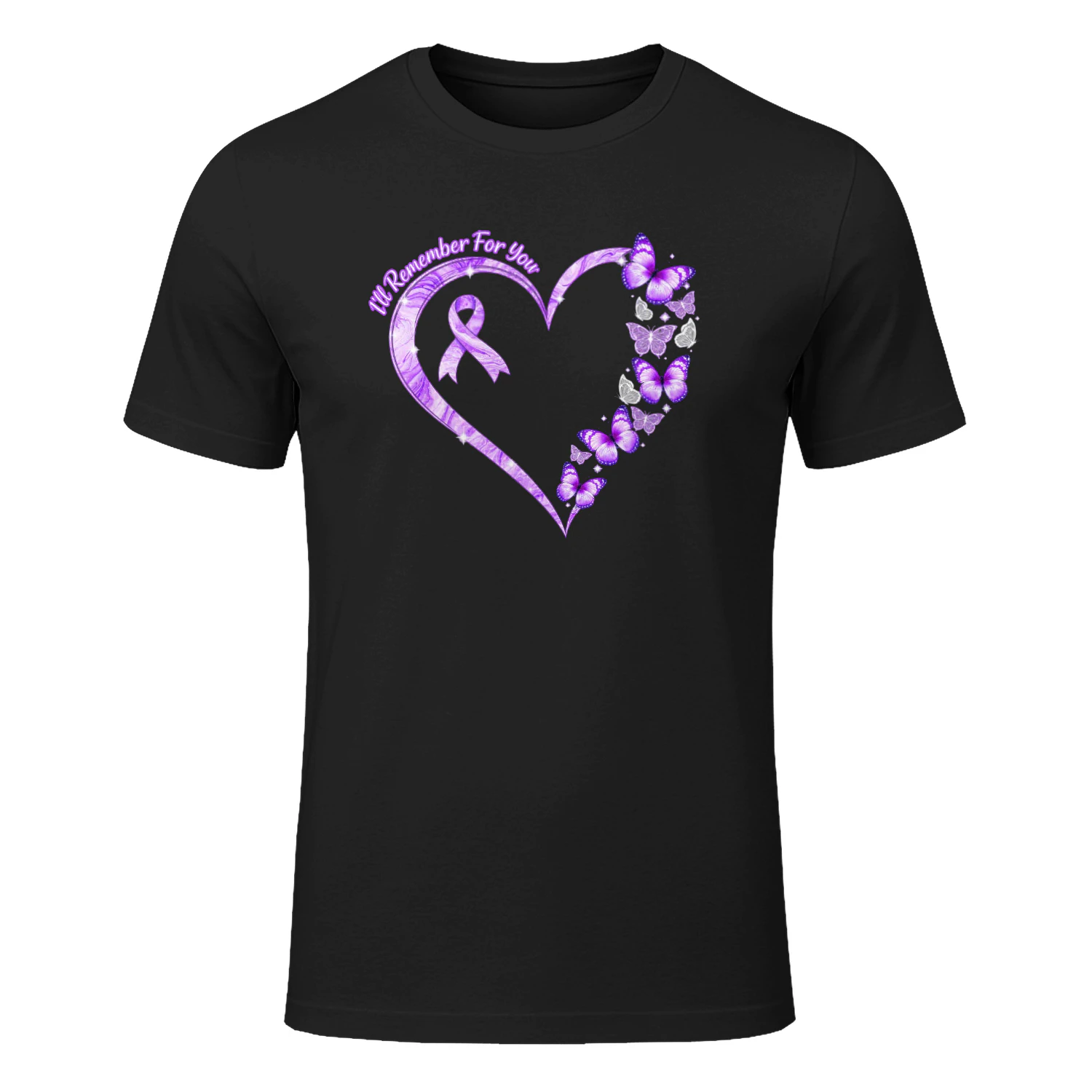 I'll Remember For You Purple Butterfly Alzheimer's Awareness