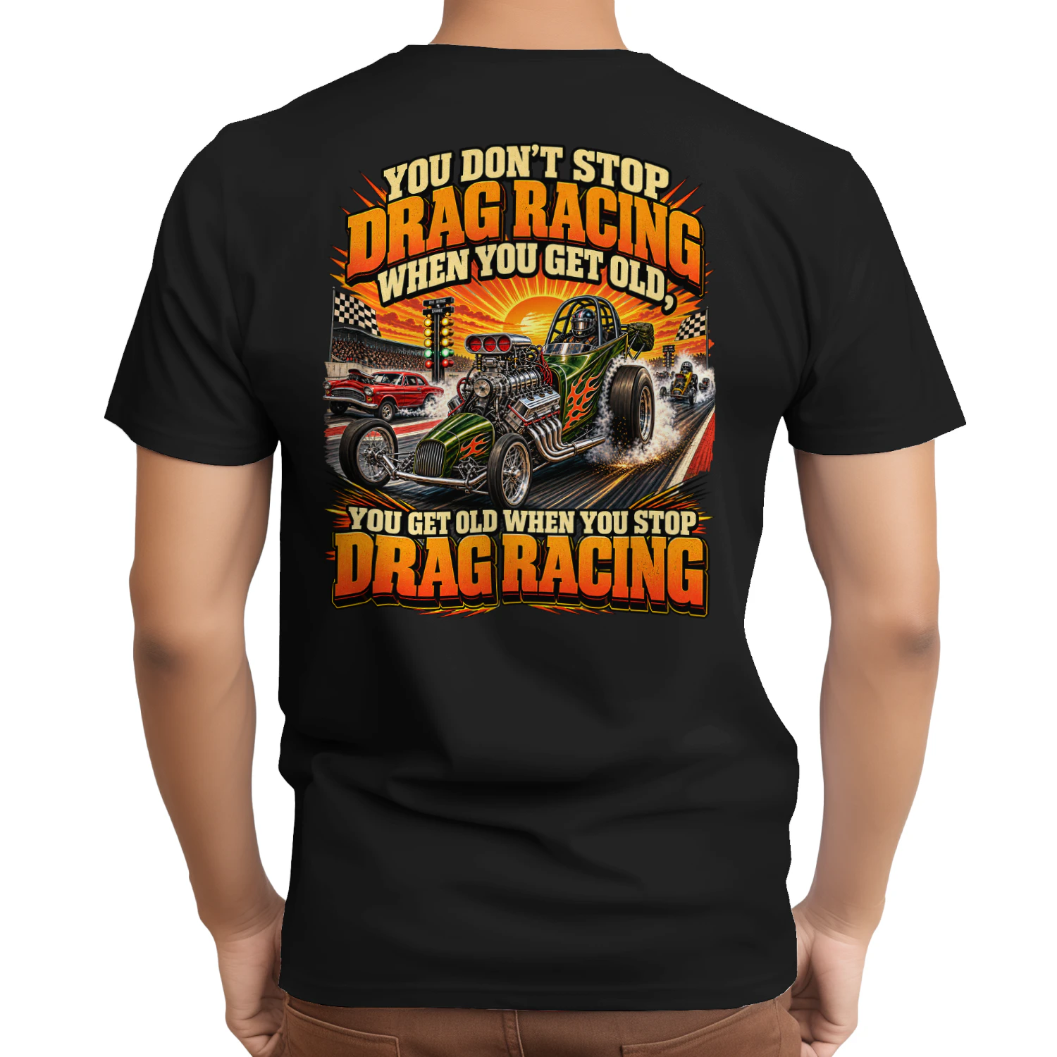 You don't stop drag racing because you get old