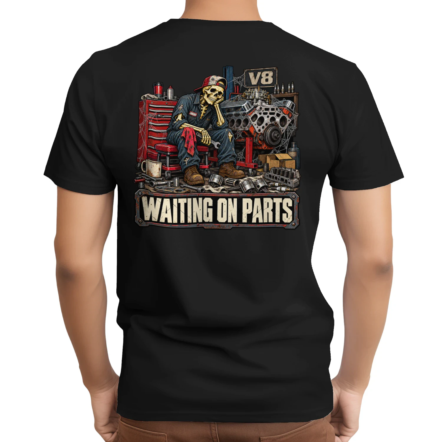 Waiting on parts auto mechanic v8