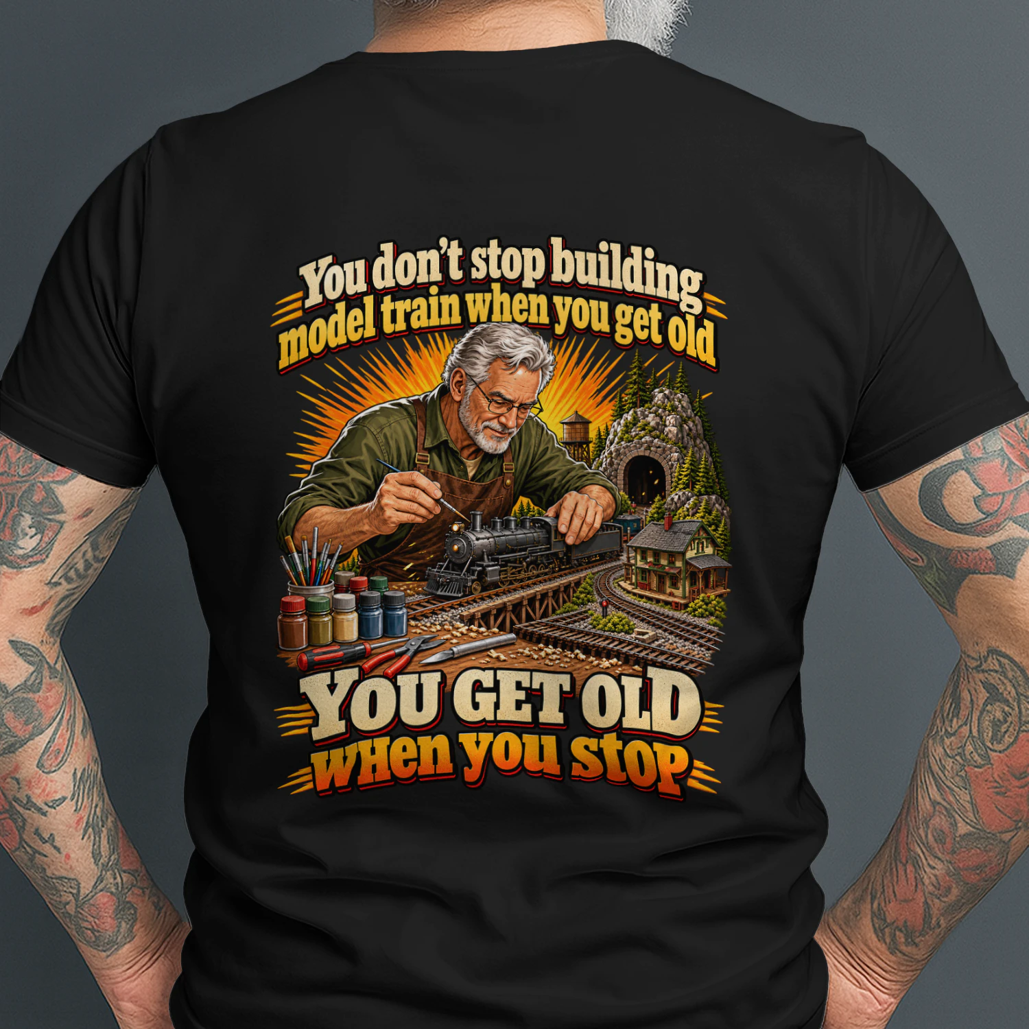 You don't stop building model train when you get old