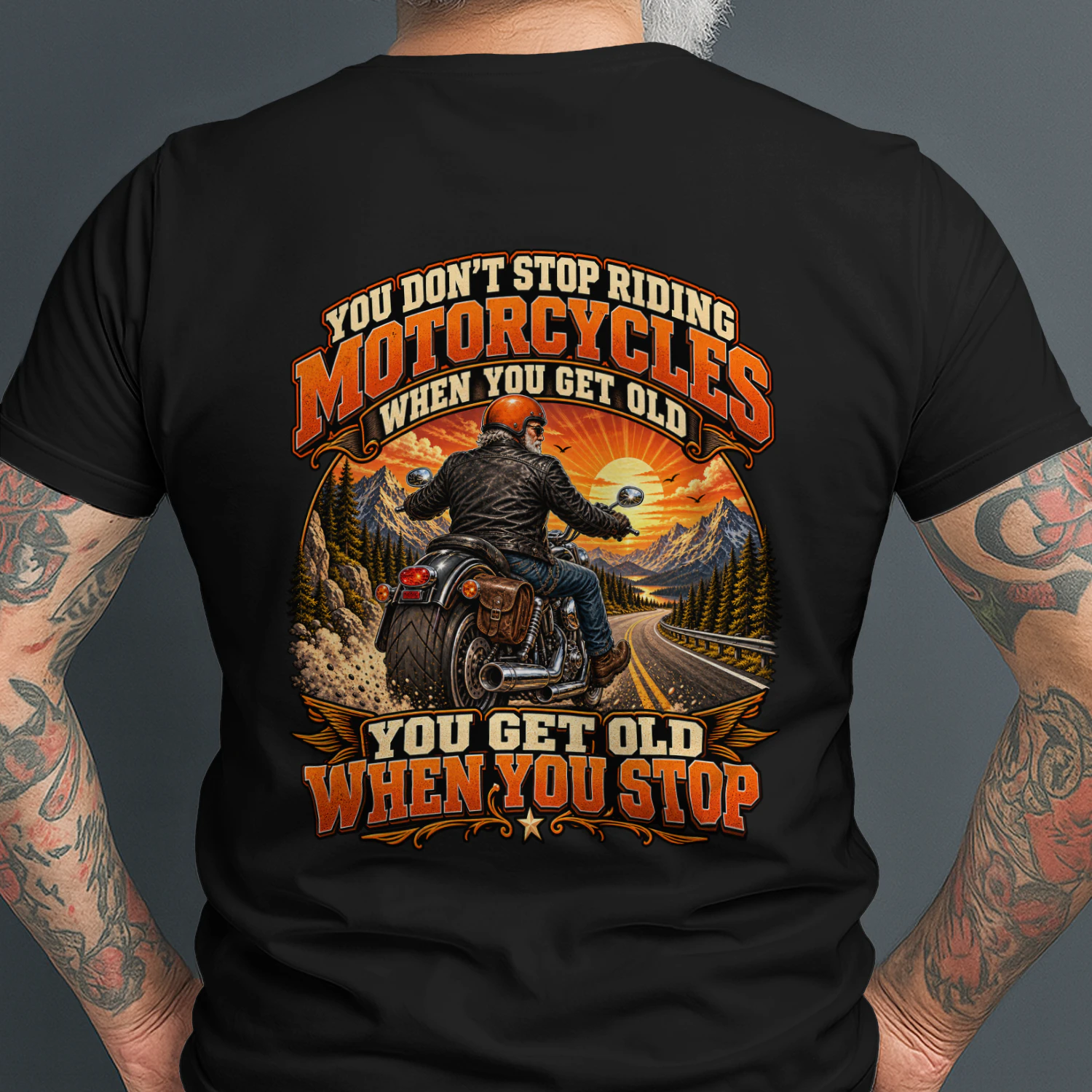 You don't stop riding motorcycles when you get old