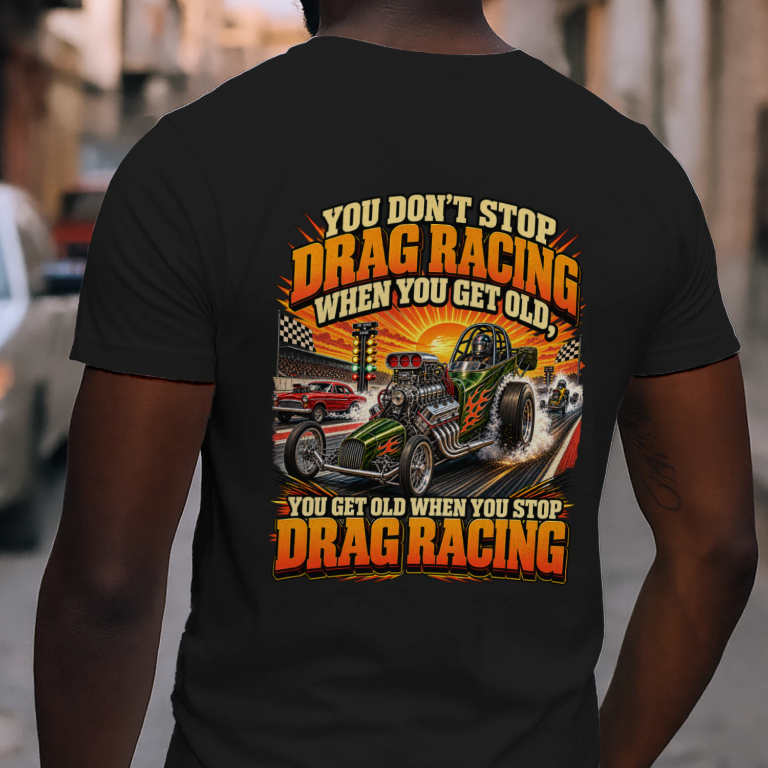 You don't stop drag racing because you get old