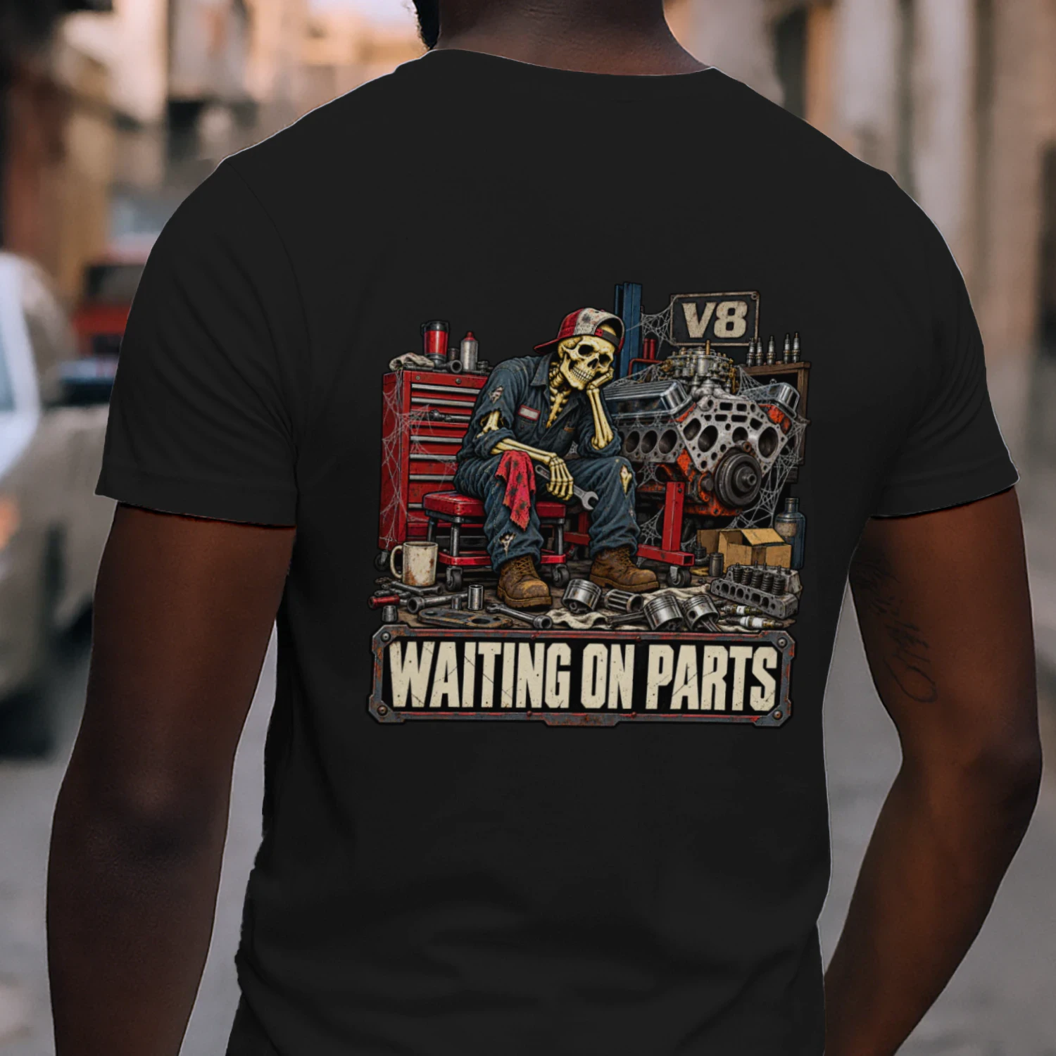 Waiting on parts auto mechanic v8