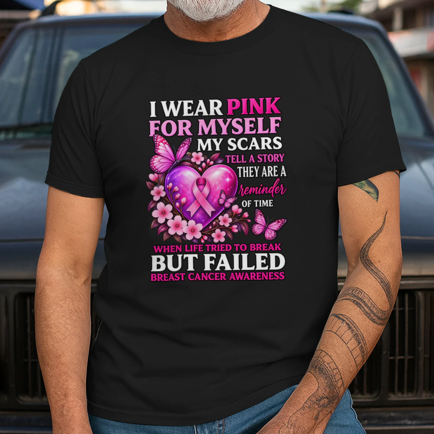 I Wear Pink for Myself My Scars Breast Cancer Awareness