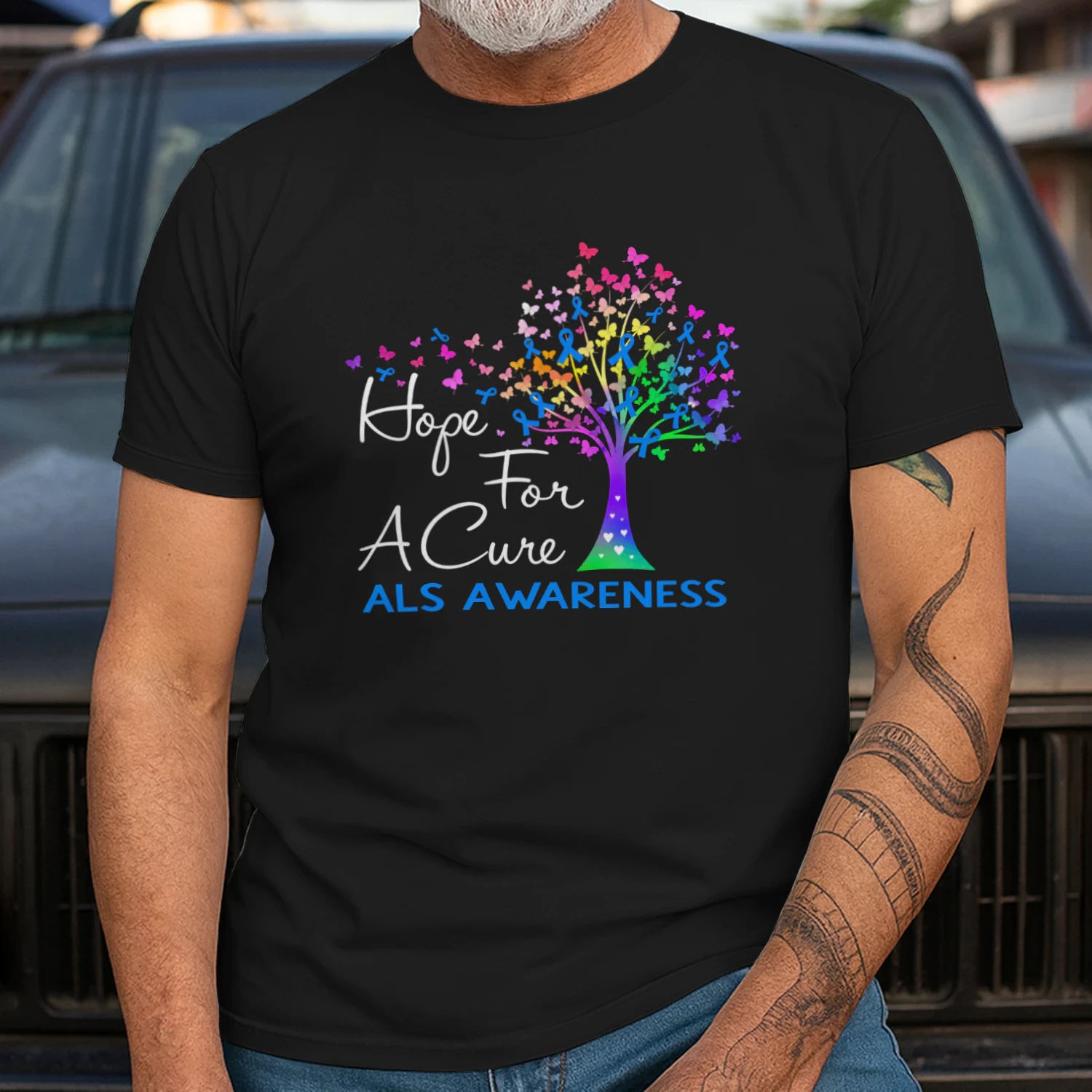 Hope for A Cure ALS Awareness Tree Ribbon