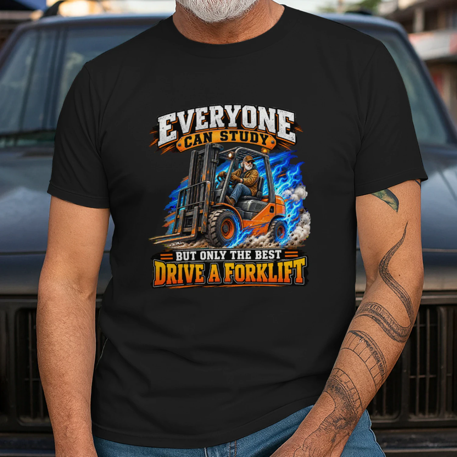 Everyone can study but only the best drive a forklift