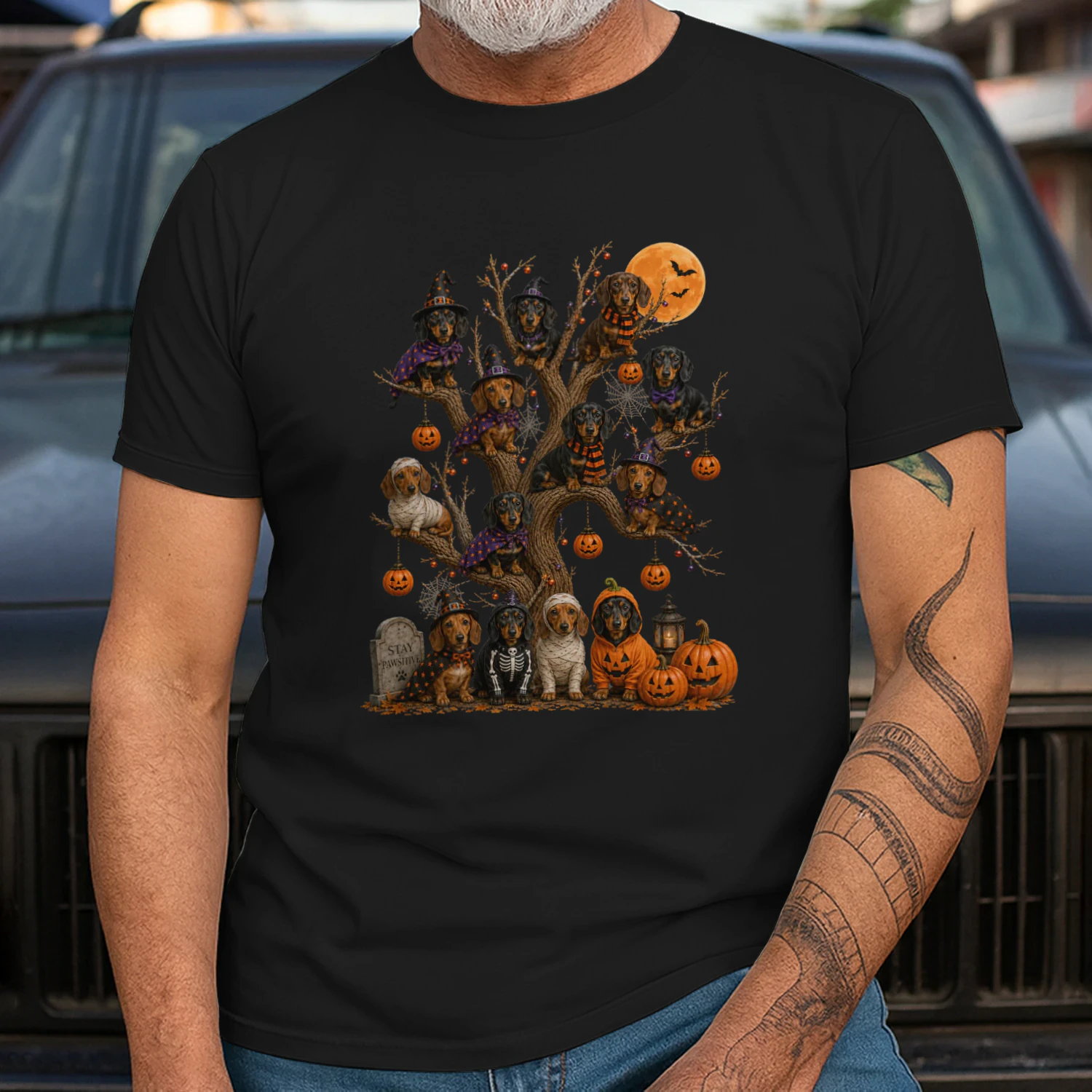 Dachshund Halloween Tree